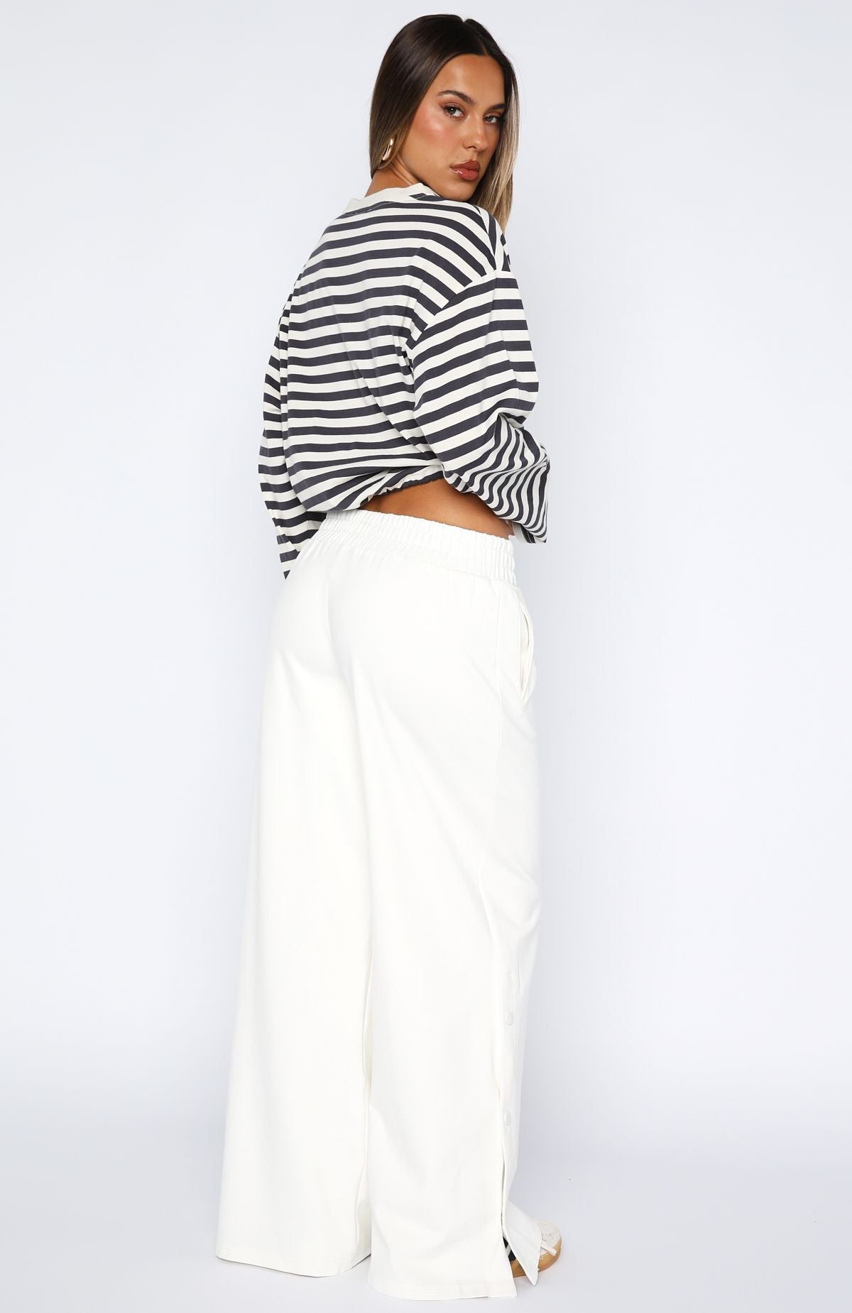 Our Bridges Burned Wide Leg Pants Cream - Image 5