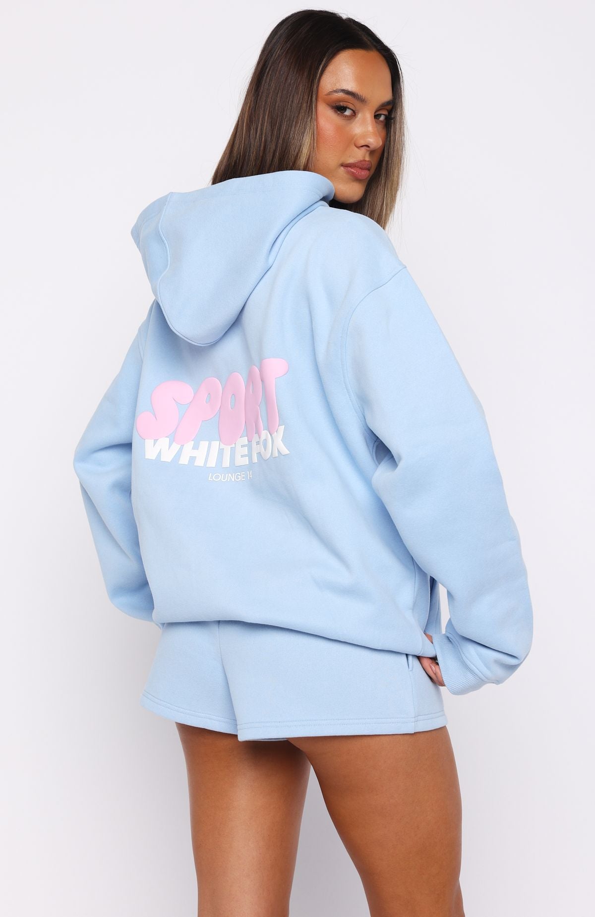 Club 14 Peyton Oversized Hoodie Blue - Image 4
