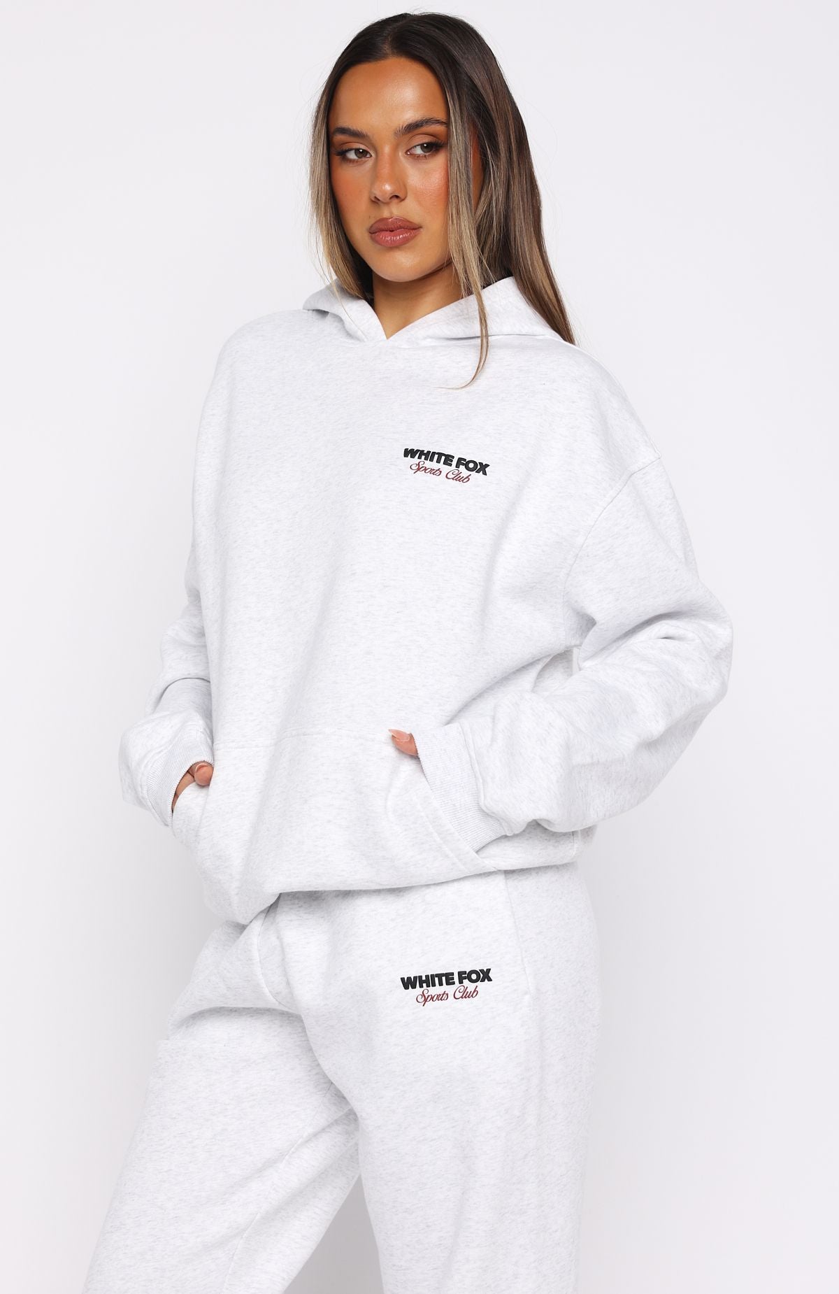 Club 14 Izzy Oversized Hoodie Grey Marle - Image 3