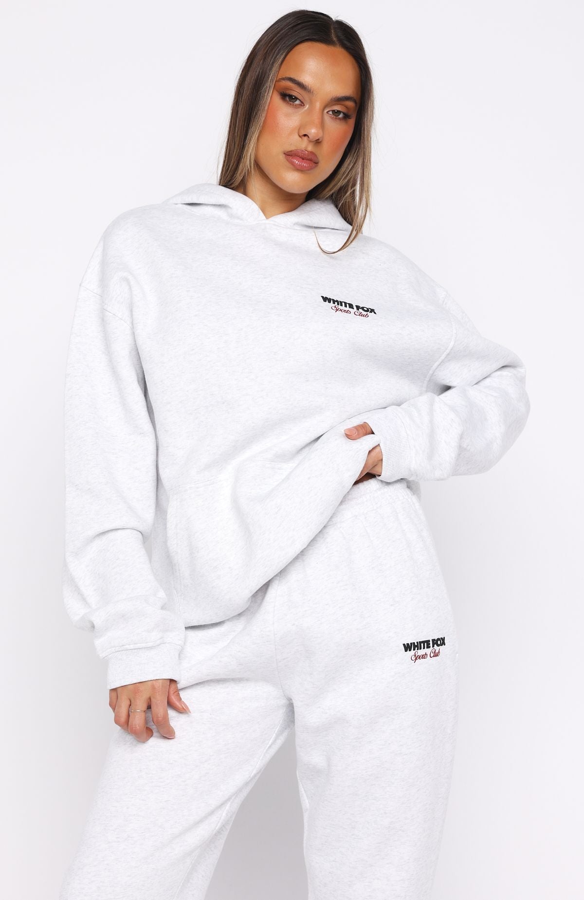 Club 14 Izzy Oversized Hoodie Grey Marle - Image 2