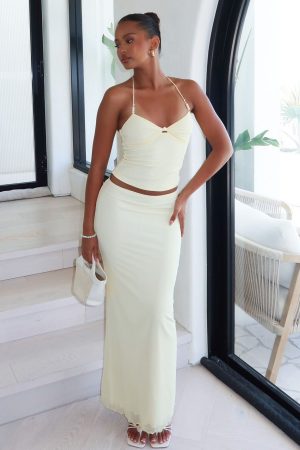 Lemon Squeeze Maxi Skirt Lemon