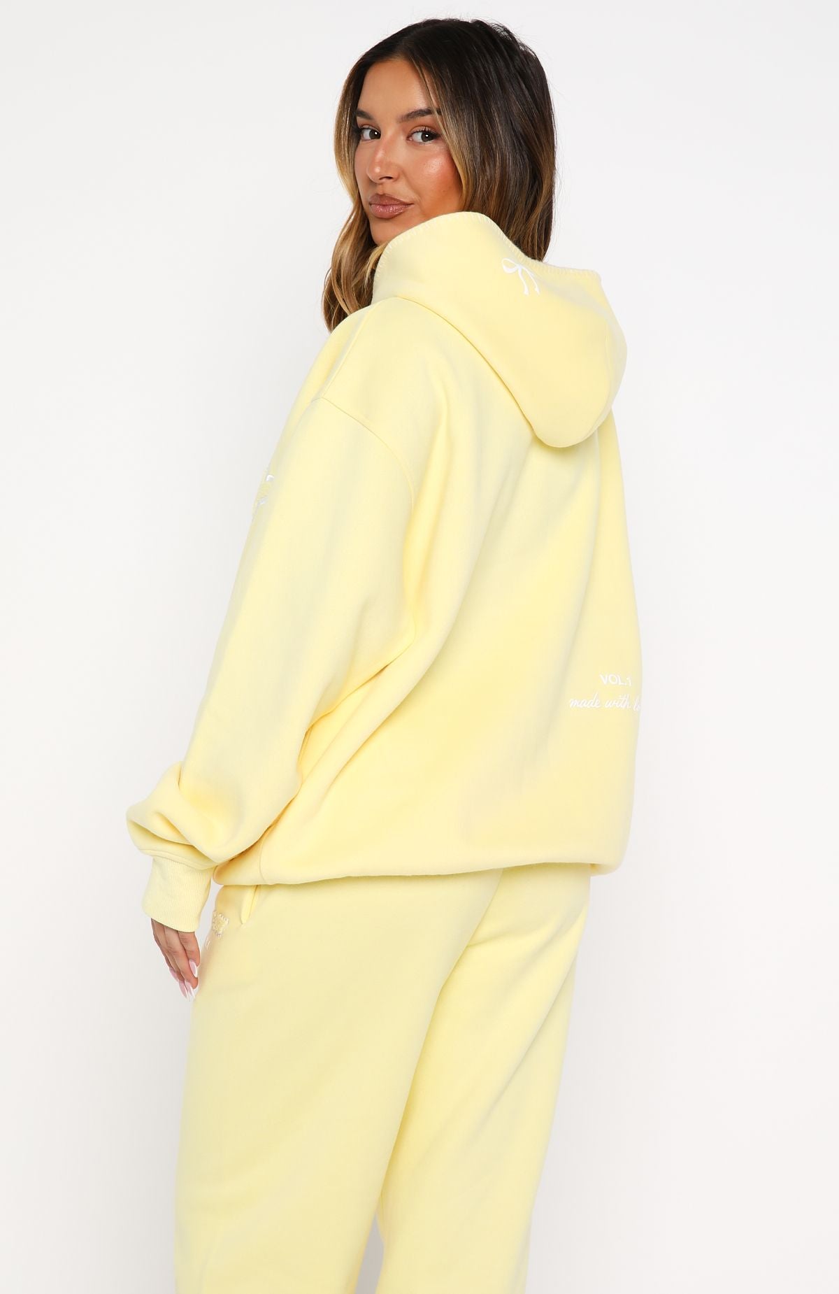 Vol. 1 Front Graphic Oversized Hoodie Lemon - Image 5