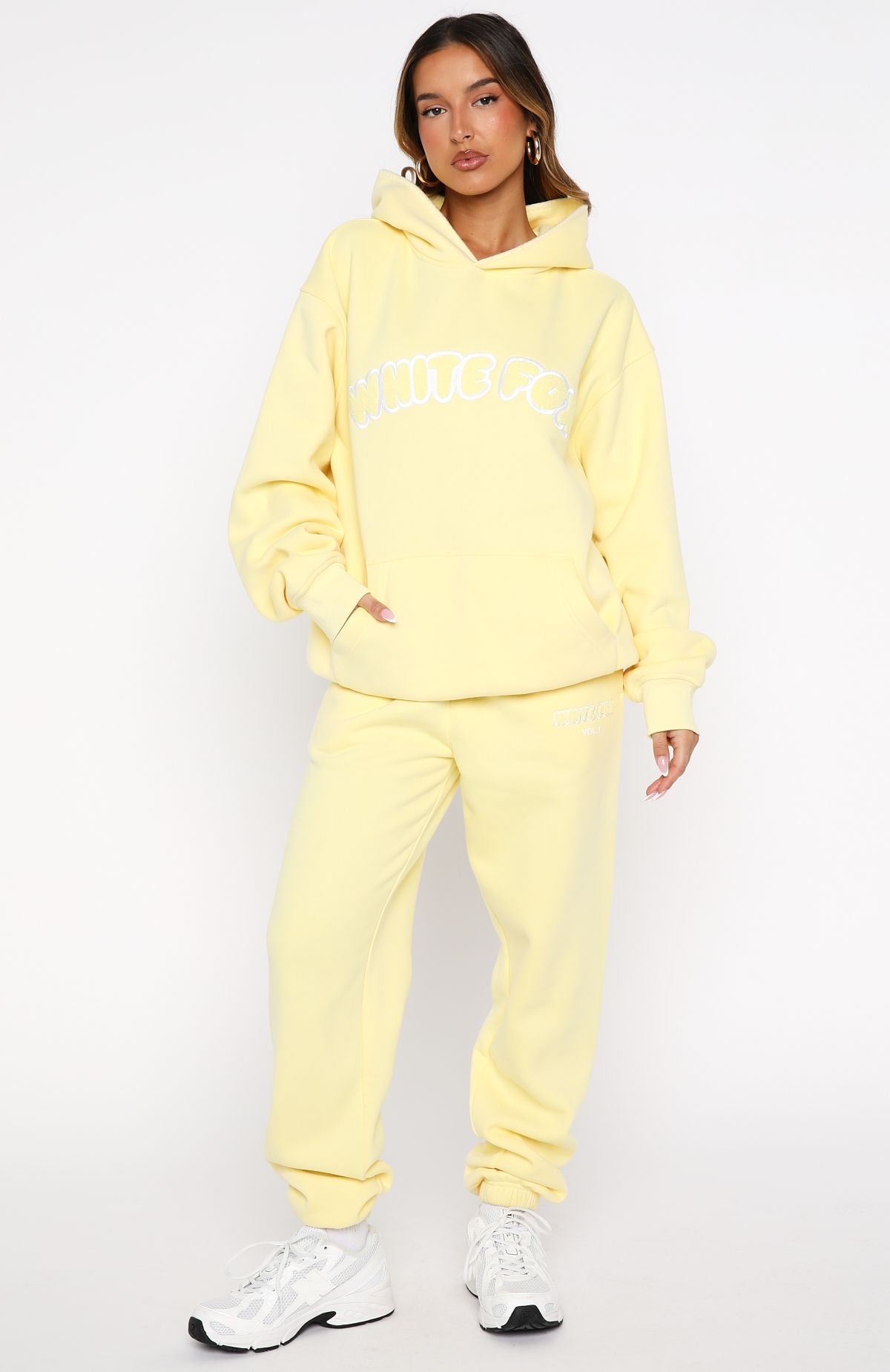 Vol. 1 Front Graphic Oversized Hoodie Lemon - Image 6