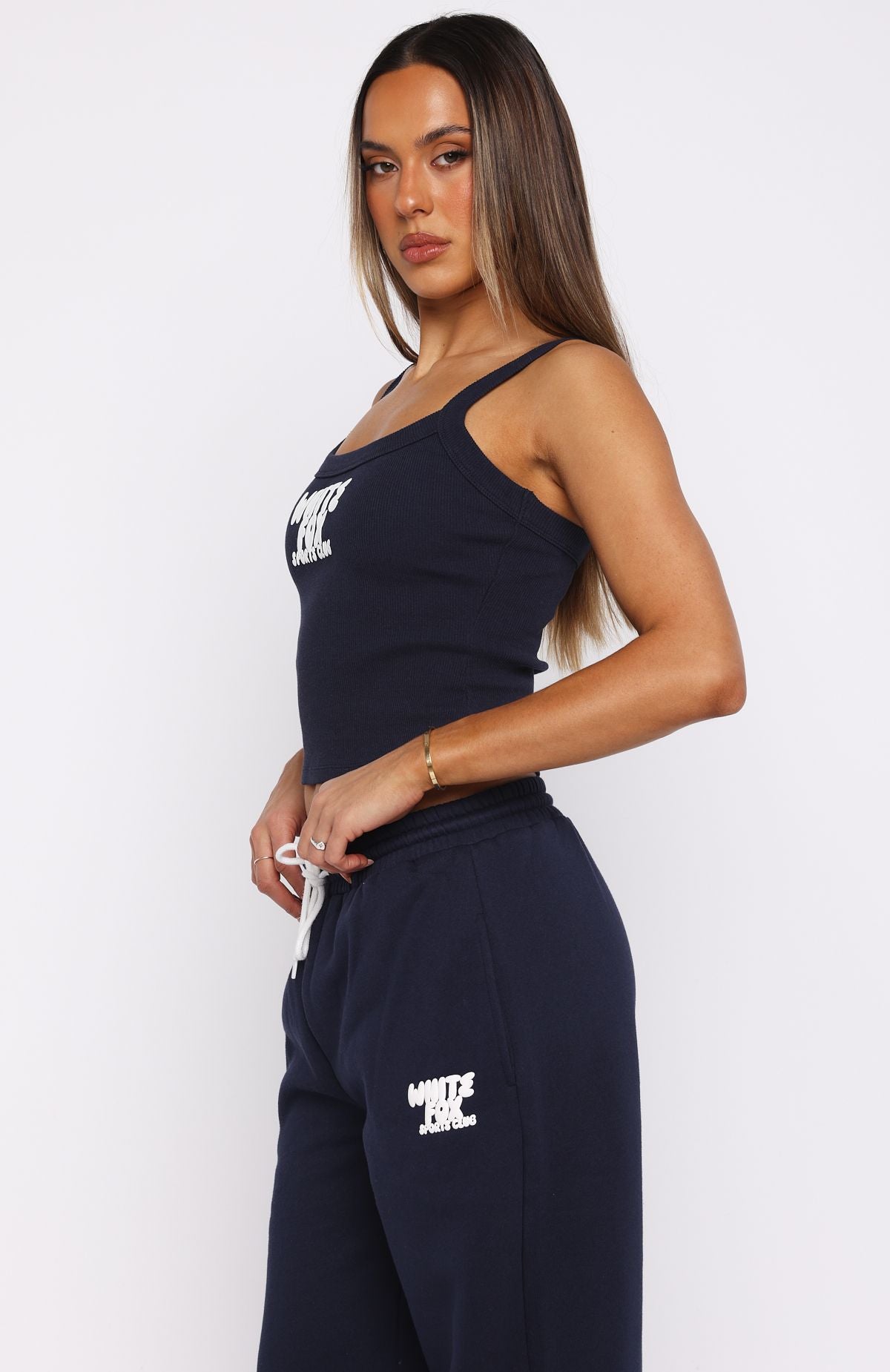 Club 14 Allie Singlet Top Navy - Image 4