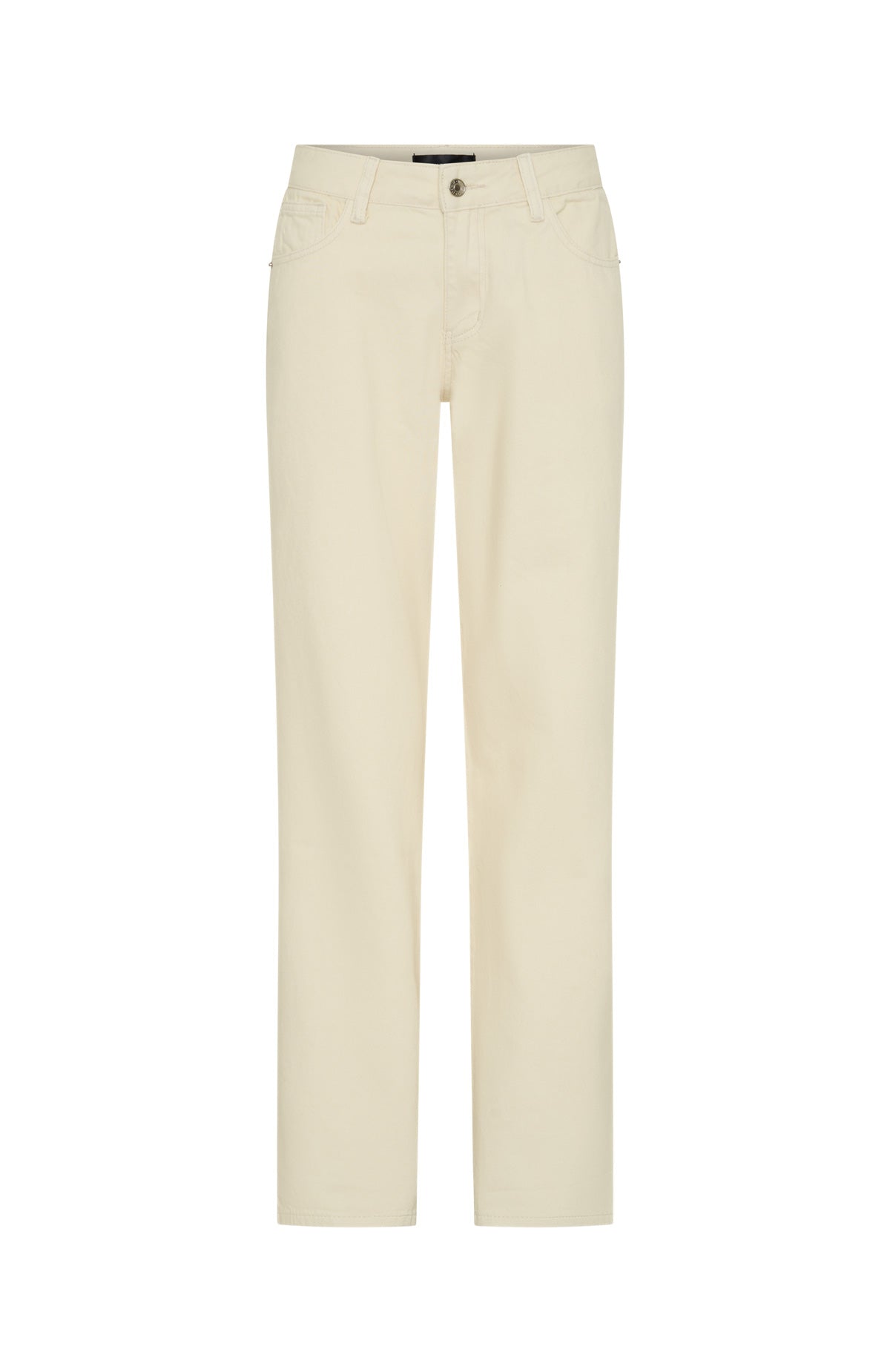 Zara Low Rise Straight Leg Jeans Cream - Image 6