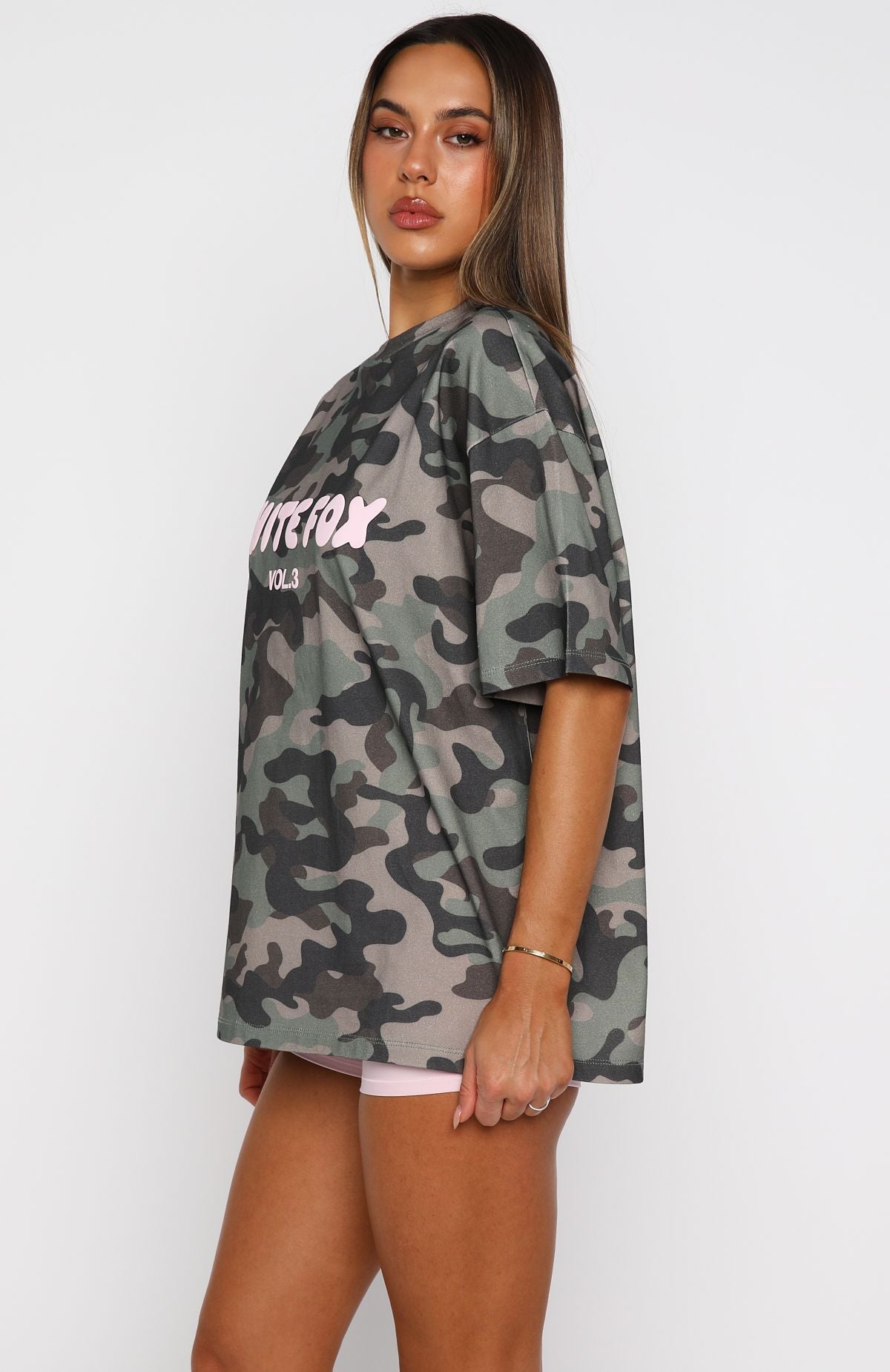 Offstage Printed Oversized Tee Washed Camo - Image 3