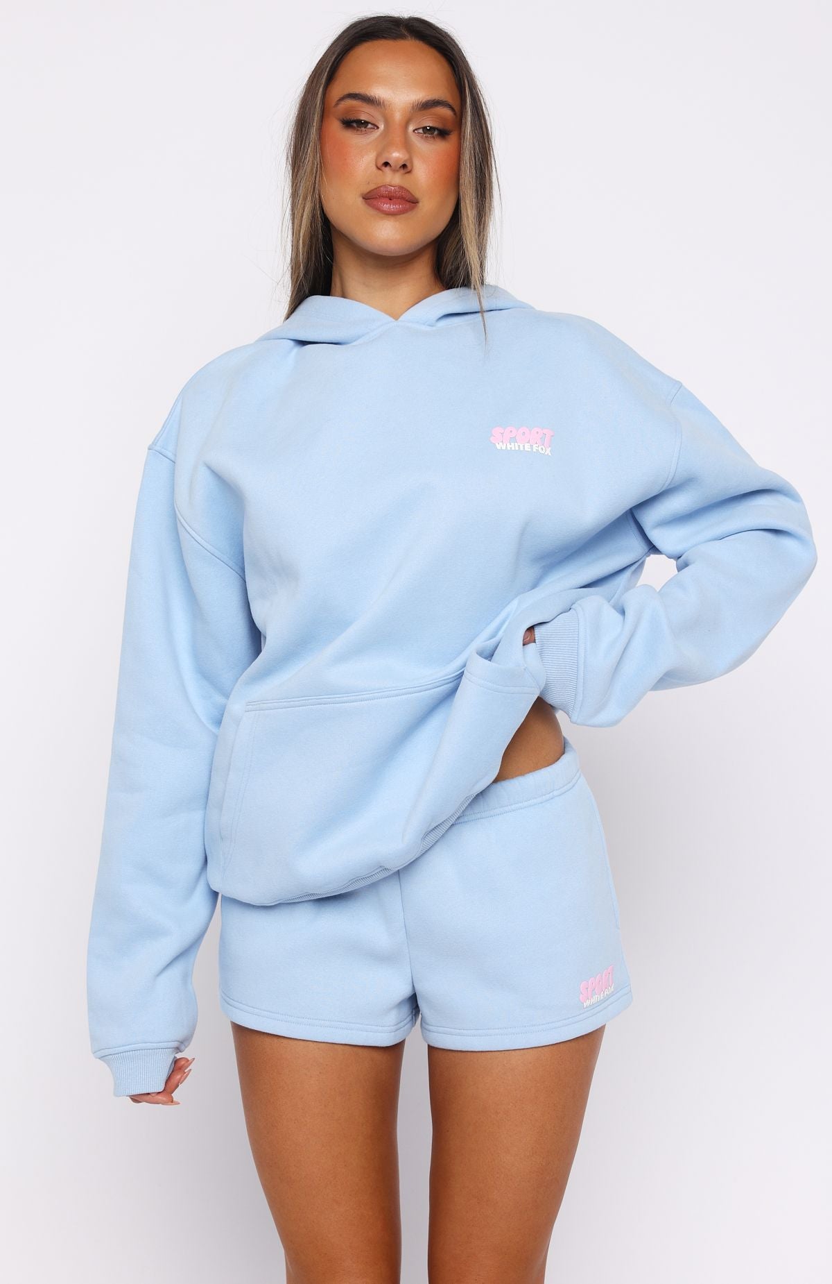 Club 14 Peyton Oversized Hoodie Blue - Image 2