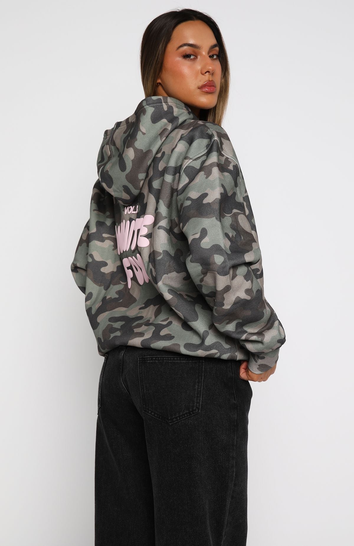 Offstage Printed Oversized Hoodie Washed Camo - Image 4