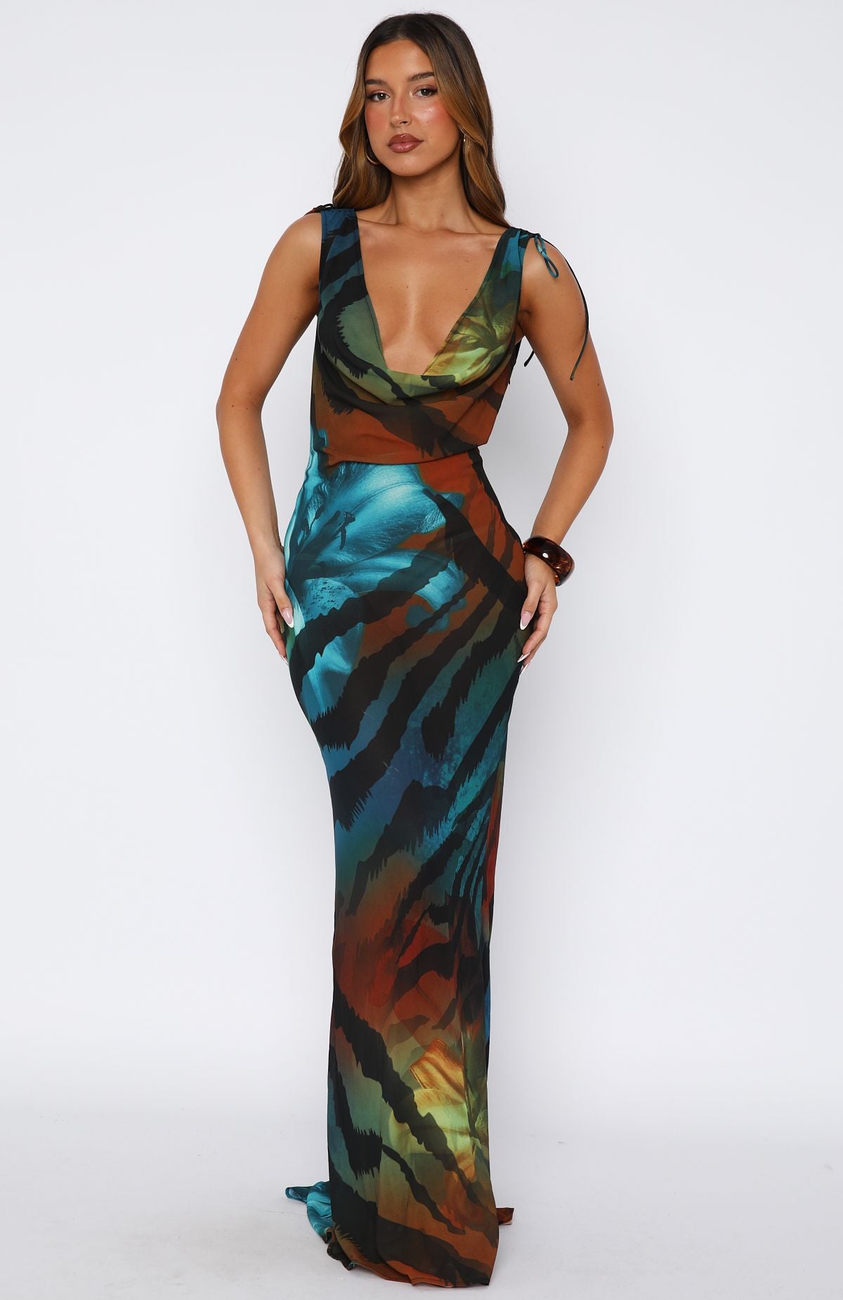 Amore Maxi Dress Teal Mirage - Image 2
