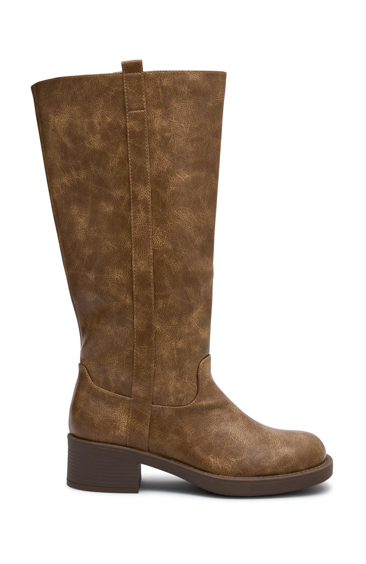 Lainey Knee High Boots Crinkle Camel - Image 3