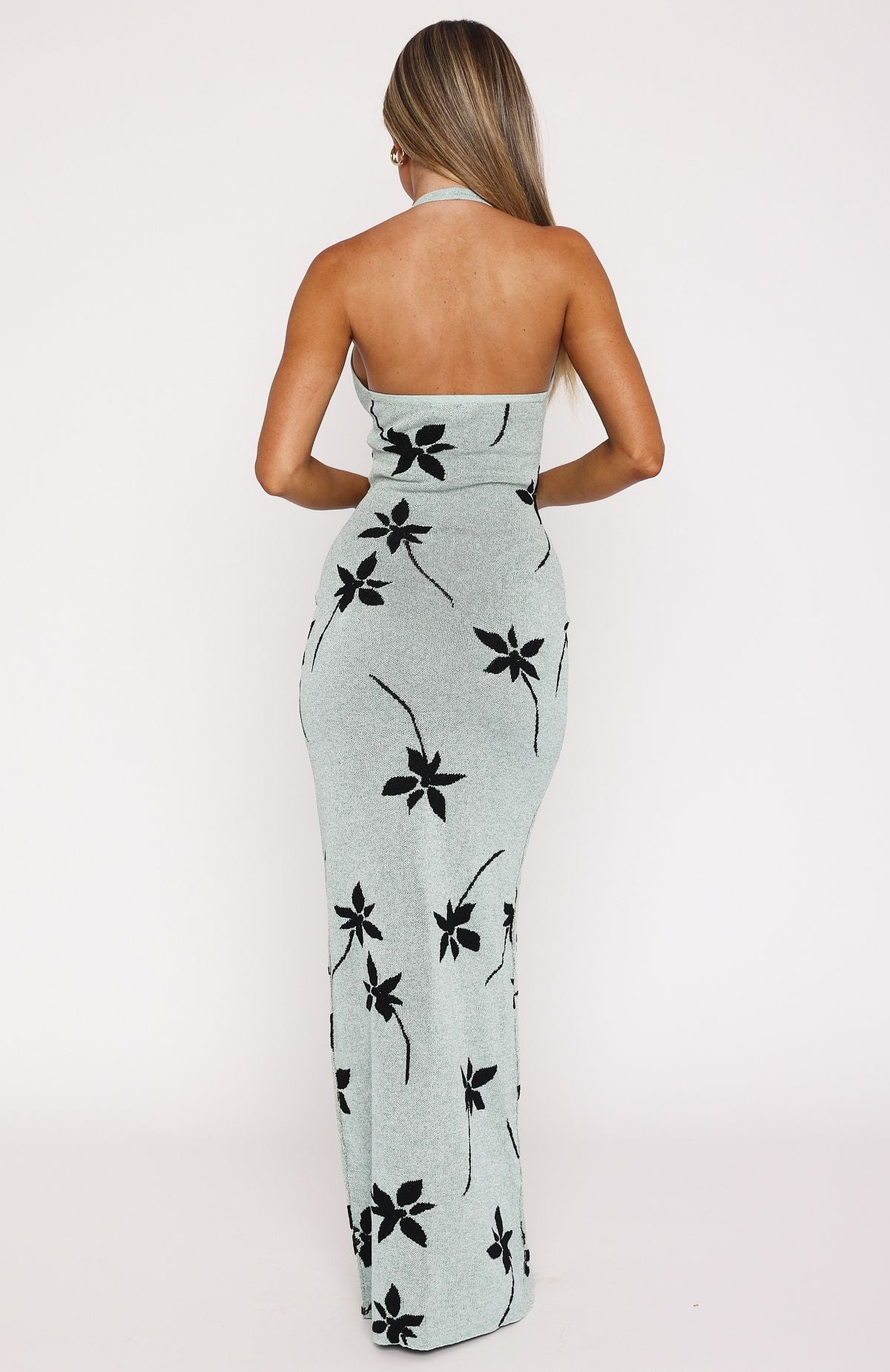 Chasing Heaven Knit Maxi Dress Mint - Image 4