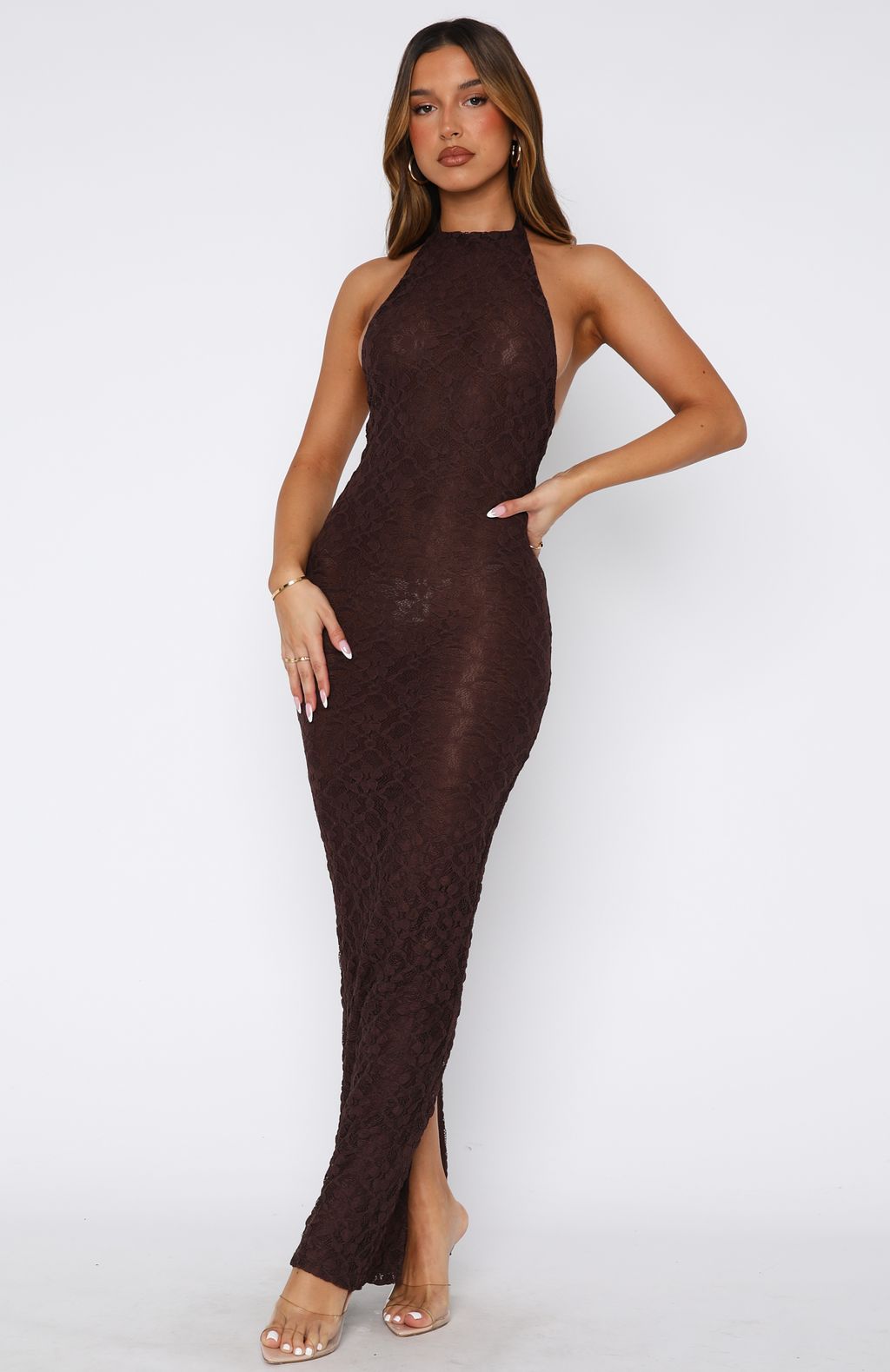 Centre Of Attention Maxi Dress Chocolate - Image 2