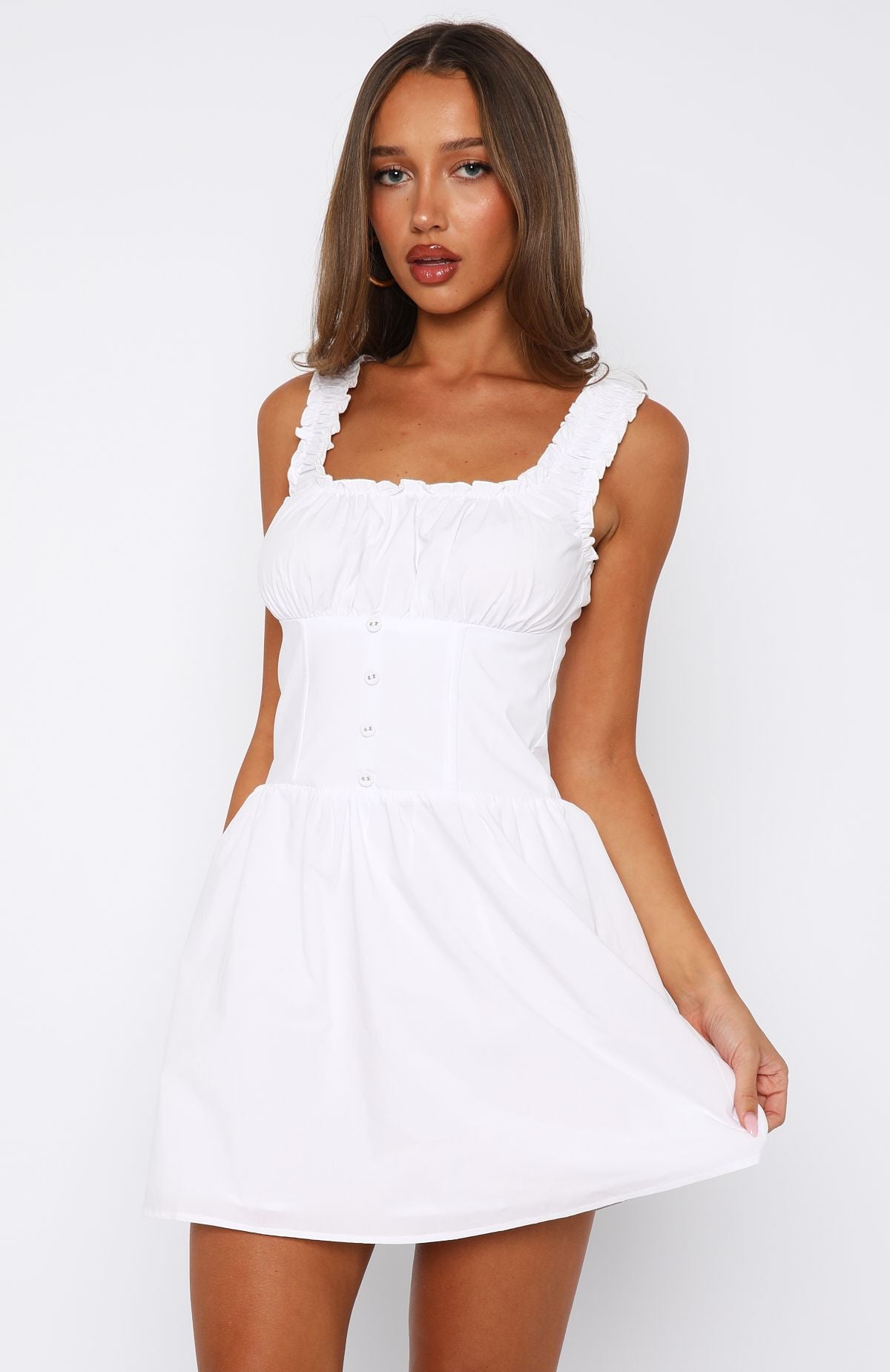 Sassy But Cute Mini Dress White - Image 3