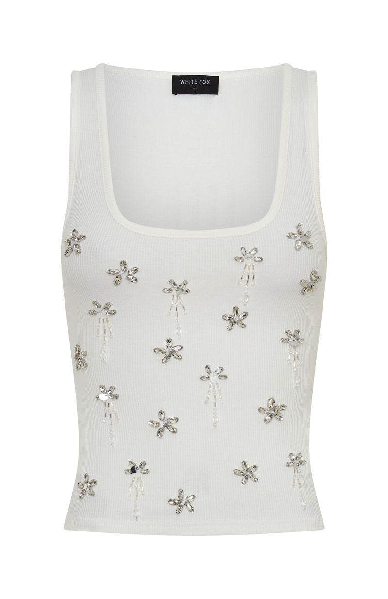 Sinful Embrace Rib Tank White - Image 7
