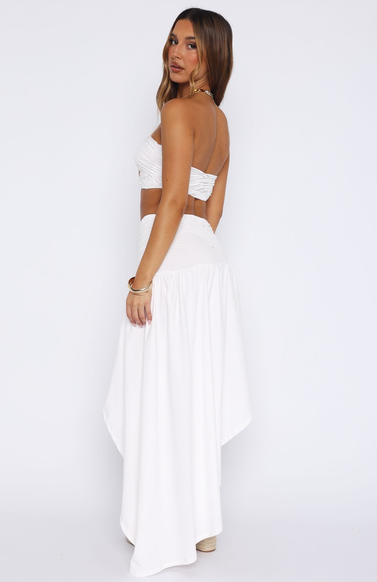 Corfu Cove Maxi Skirt White - Image 4