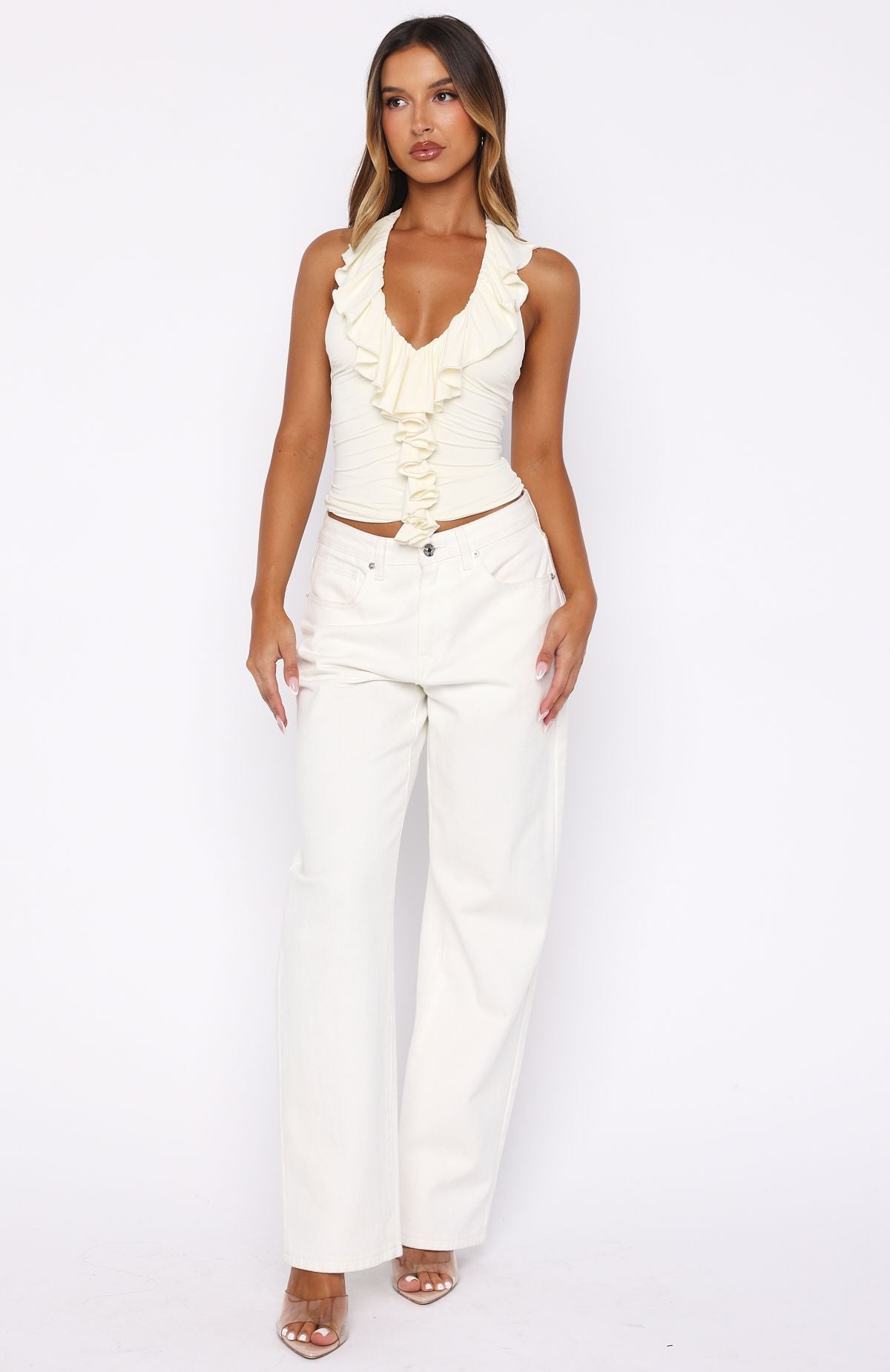 Everything I Need Halter Top Cream - Image 5