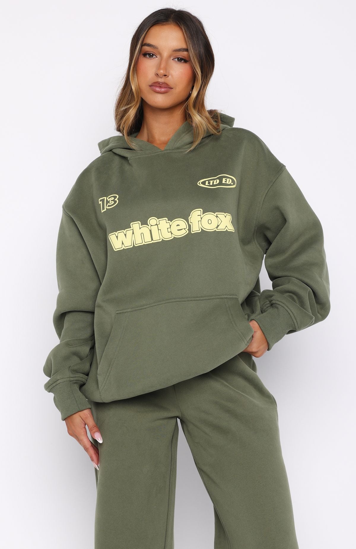 Ready To Go Oversized Hoodie Khaki - Image 2