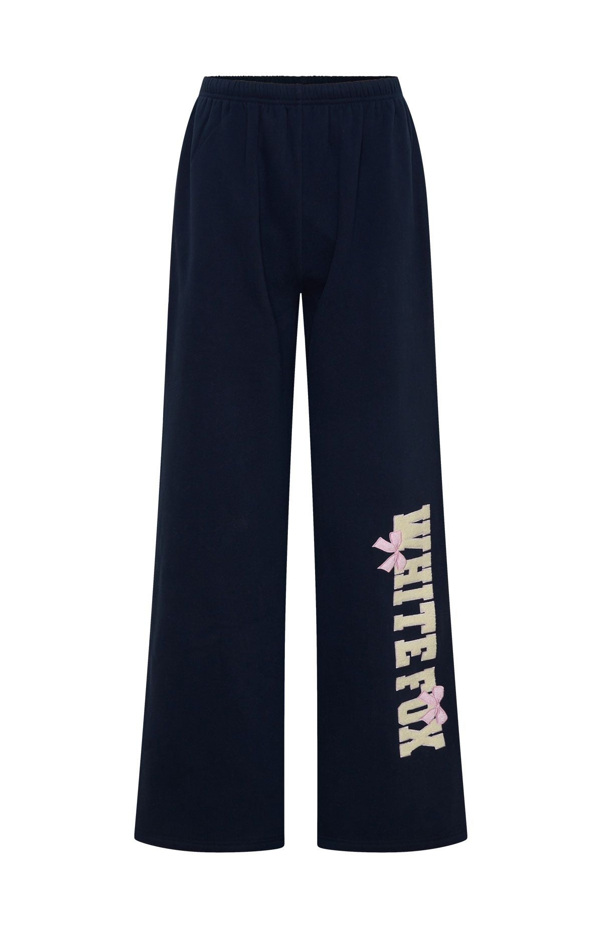 Daydreamers Madeline Wide Leg Sweatpants Navy - Image 5