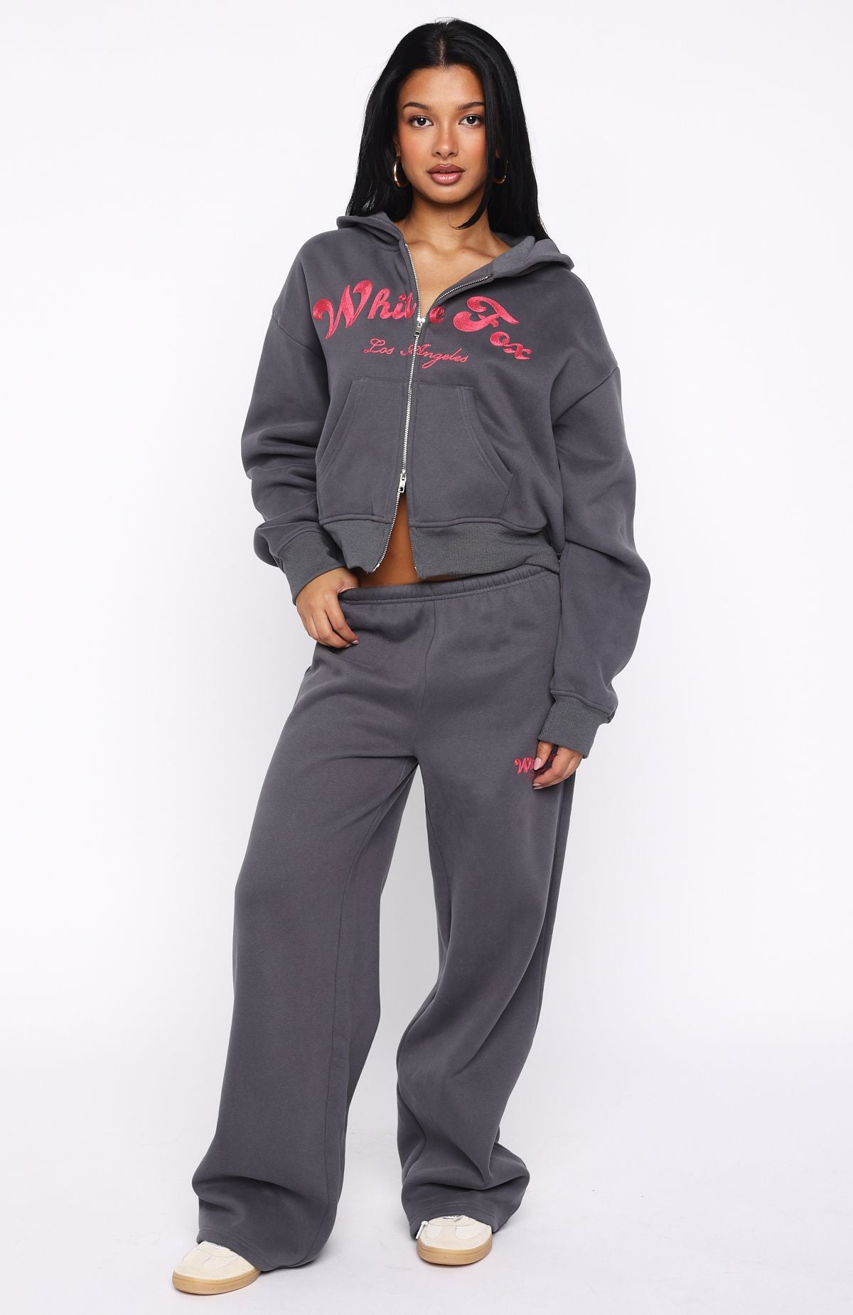 Through Thick And Thin Boxy Zip Front Hoodie Volcanic - Image 5