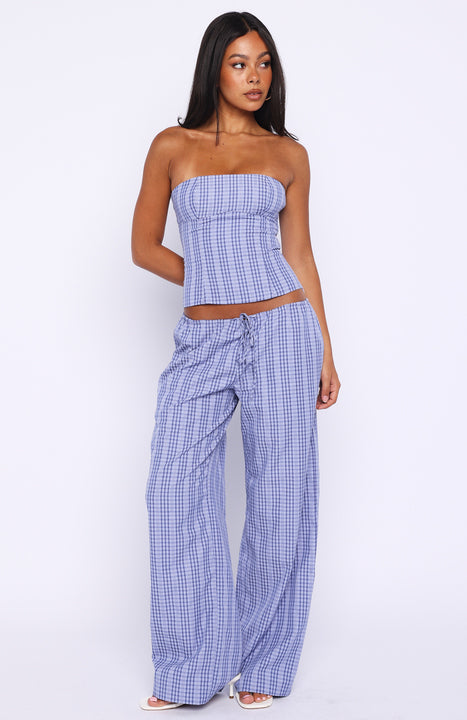 Promise Me This Pants Navy Check - Image 2