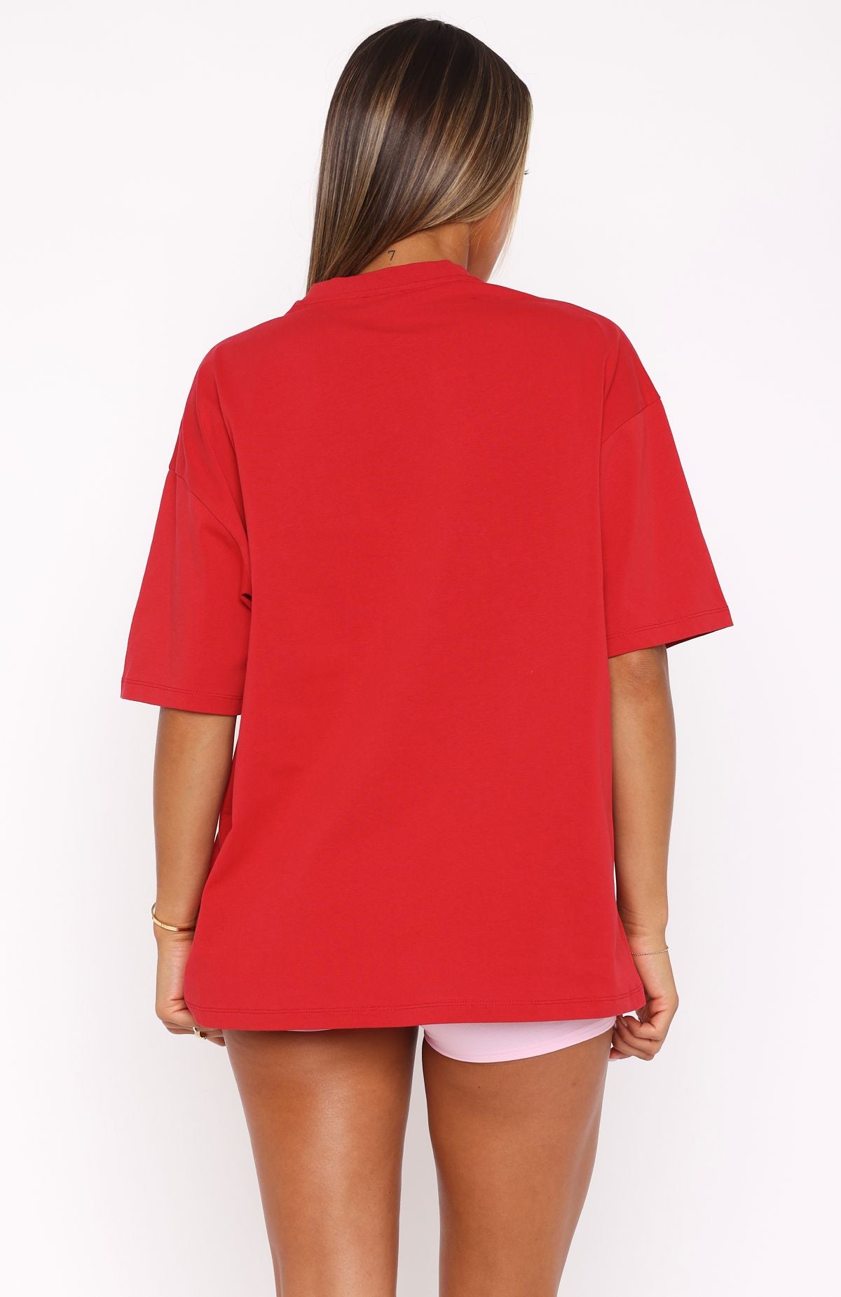 With Love In The Moment Oversized Tee Red - Image 4