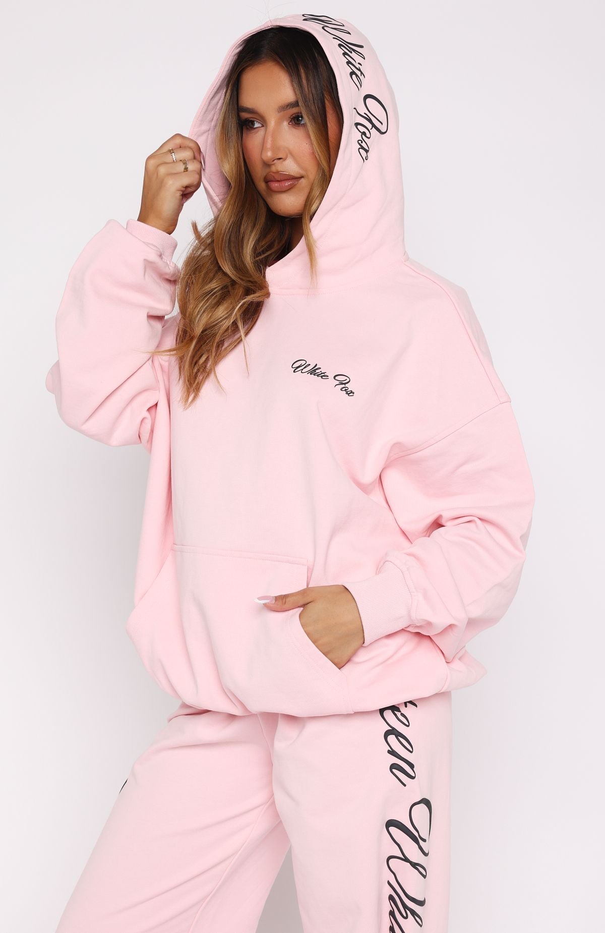 Lucky Thirteen Shaya Oversized Hoodie Soft Pink - Image 2
