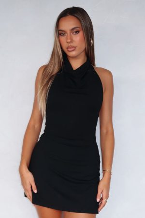 Eternal Glow Mini Dress Black