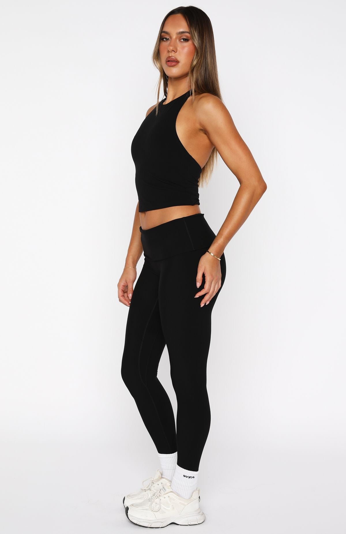 Push Me Foldover Leggings Black - Image 3