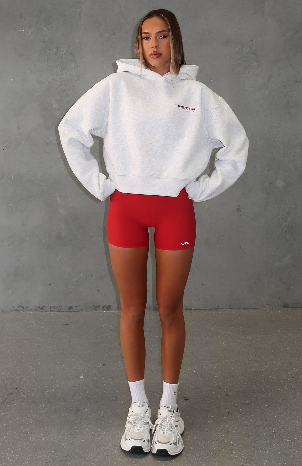 Serving Up Cropped Hoodie Grey Marle - Image 6