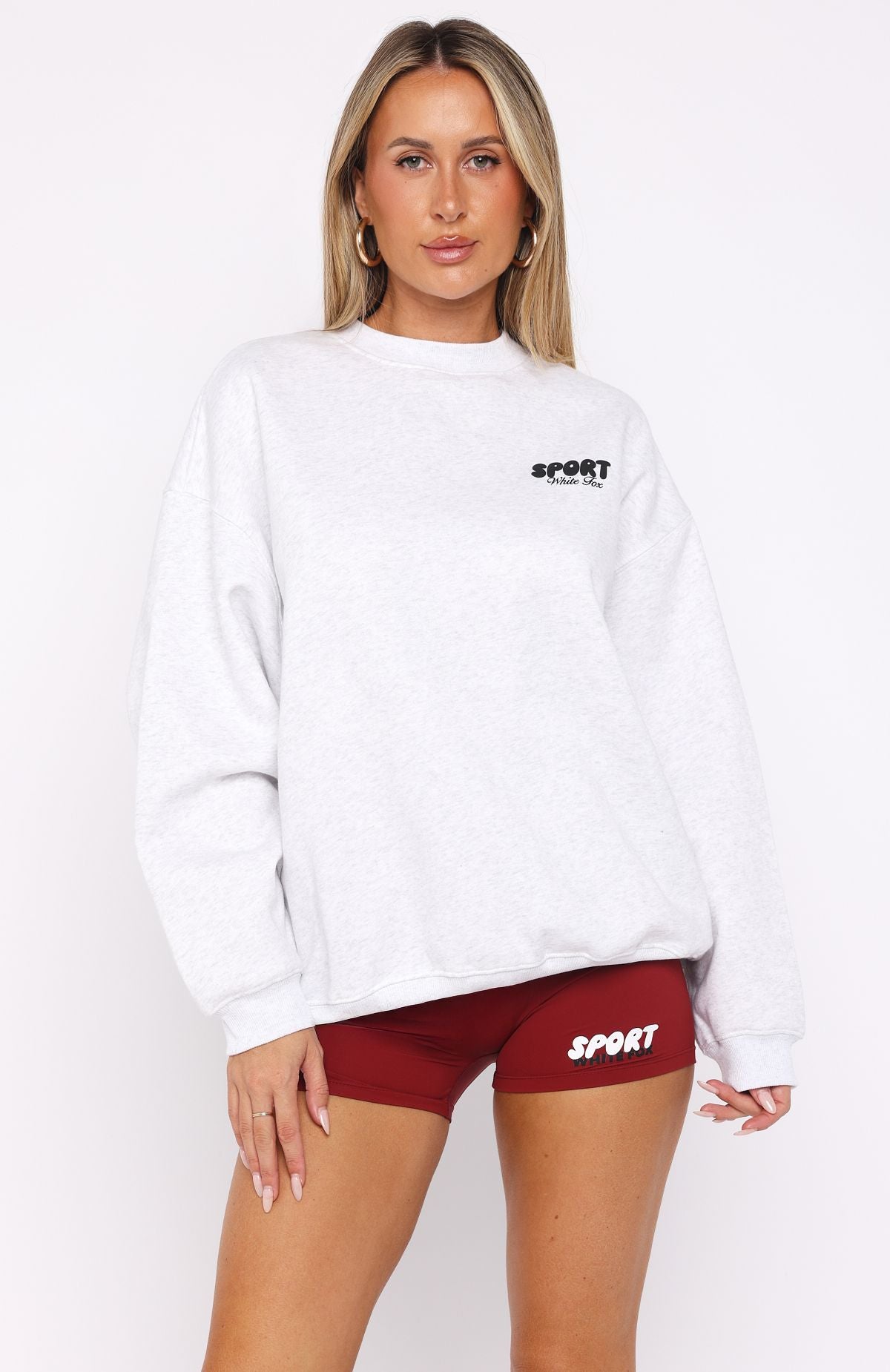 Club 14 Peyton Oversized Sweater Grey Marle - Image 3