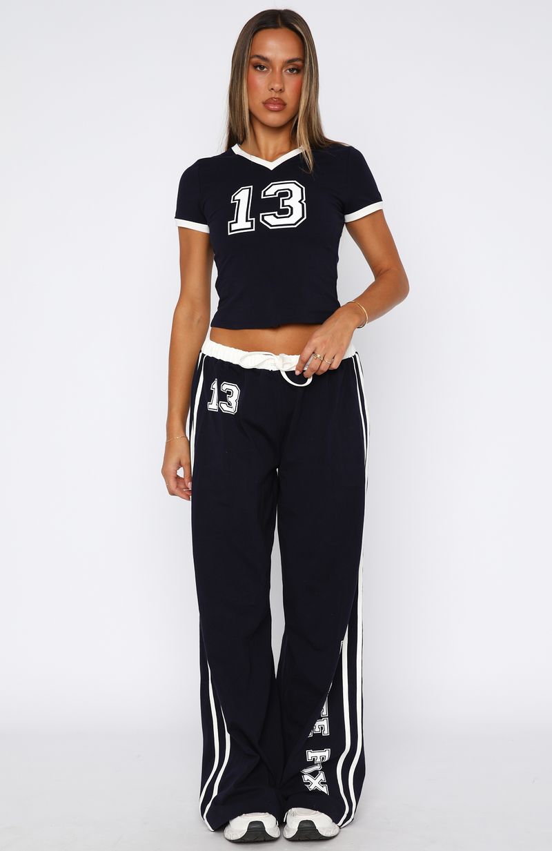 Trying Too Hard Track Pants Dark Navy - Image 2