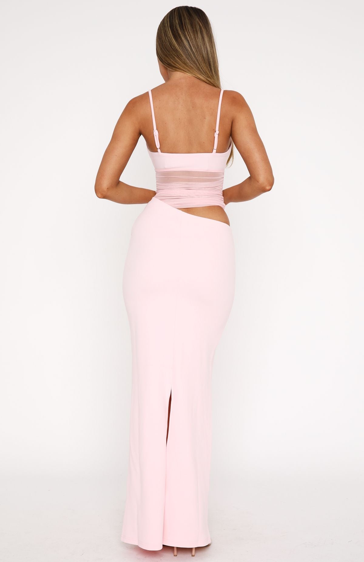 Call Me Up Maxi Dress Baby Pink - Image 4