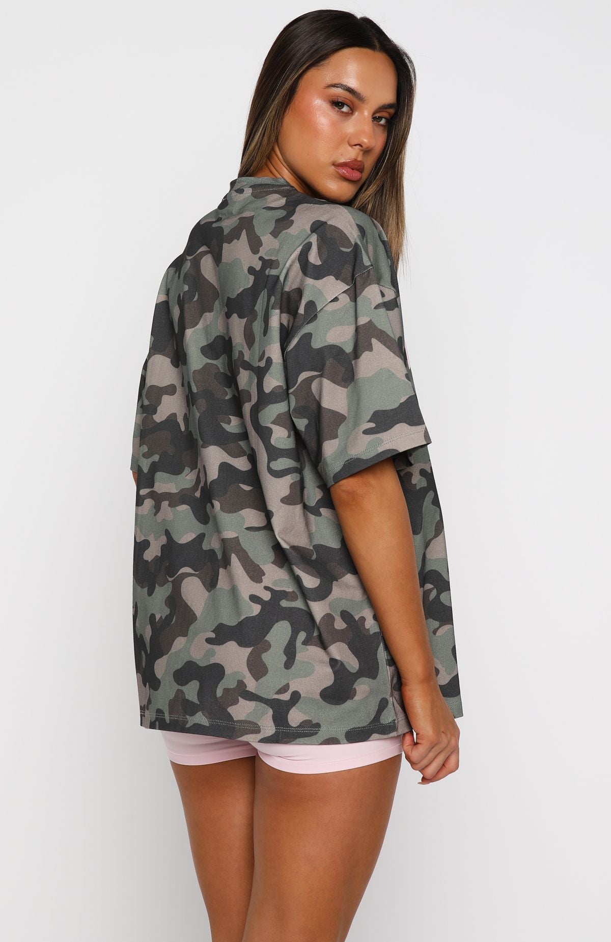 Offstage Printed Oversized Tee Washed Camo - Image 4
