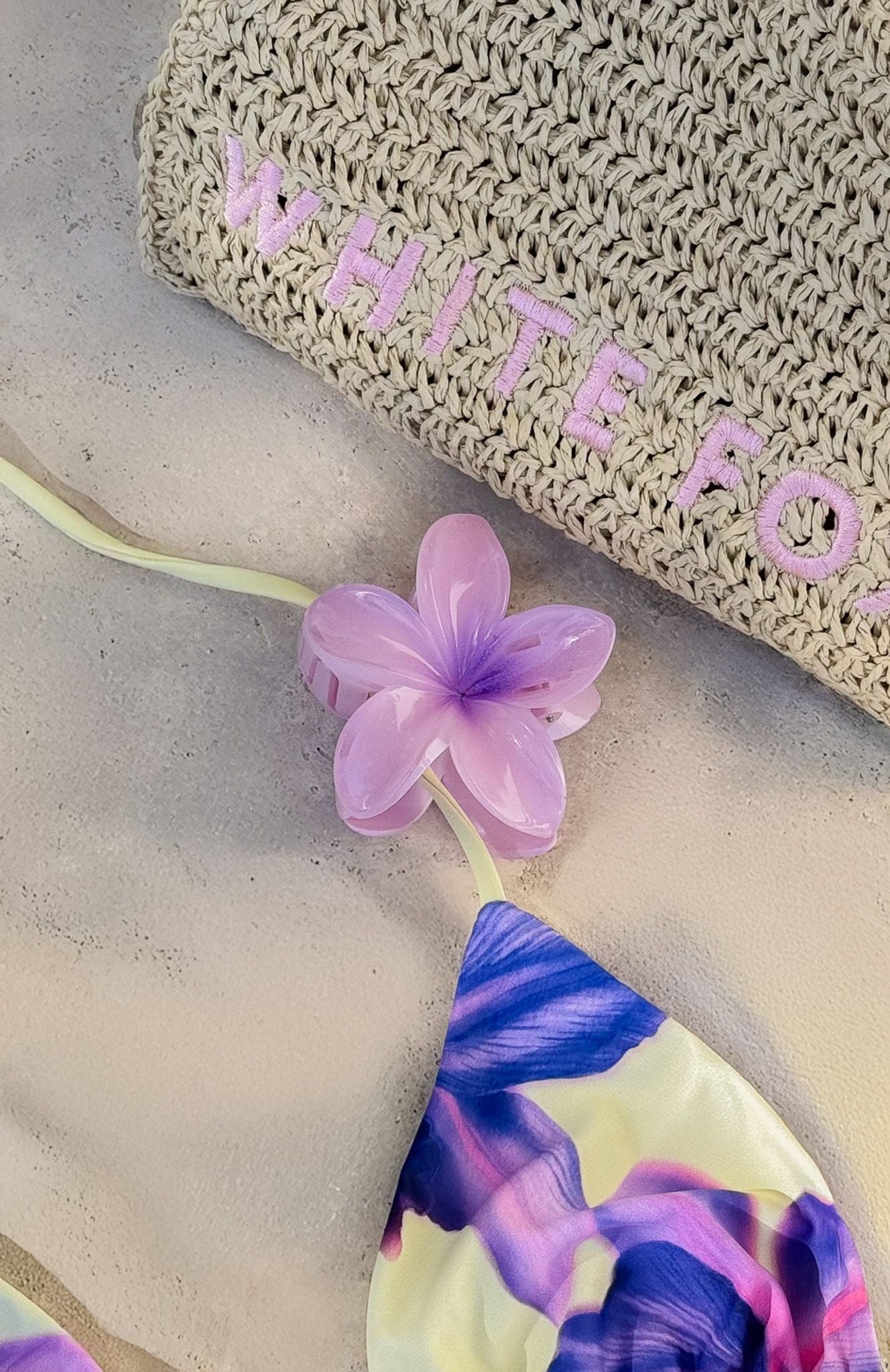 Floral Charm Hair Clip Lilac - Image 3