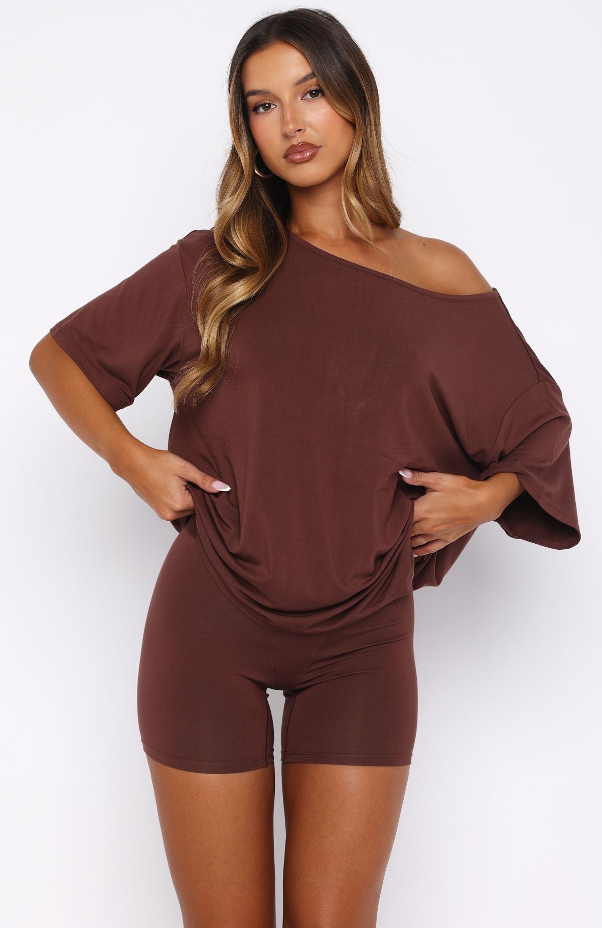 Slow Life Boyfriend Boxer Shorts Chocolate - Image 2