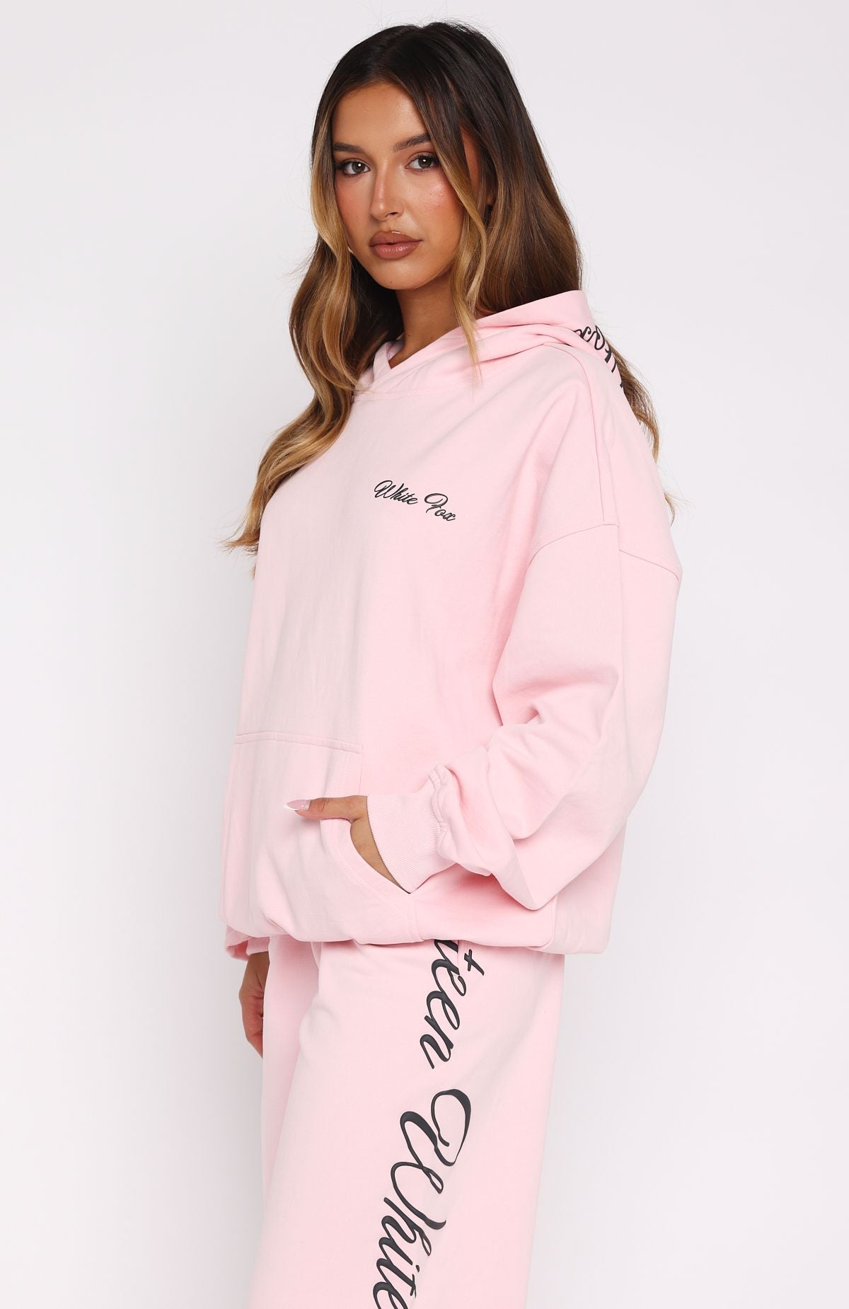 Lucky Thirteen Shaya Oversized Hoodie Soft Pink - Image 4