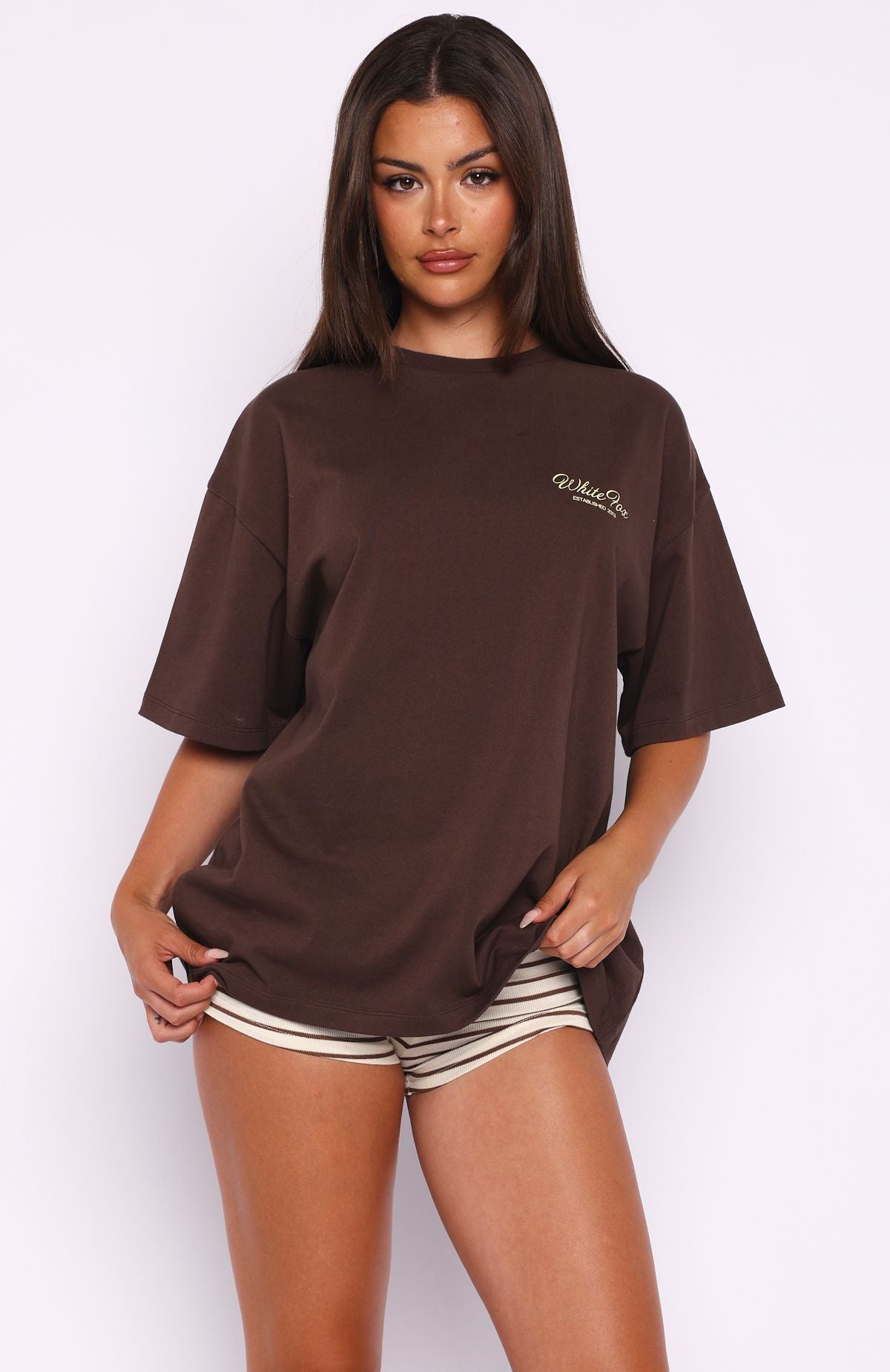 Slow Burner Oversized Tee Chocolate - Image 2