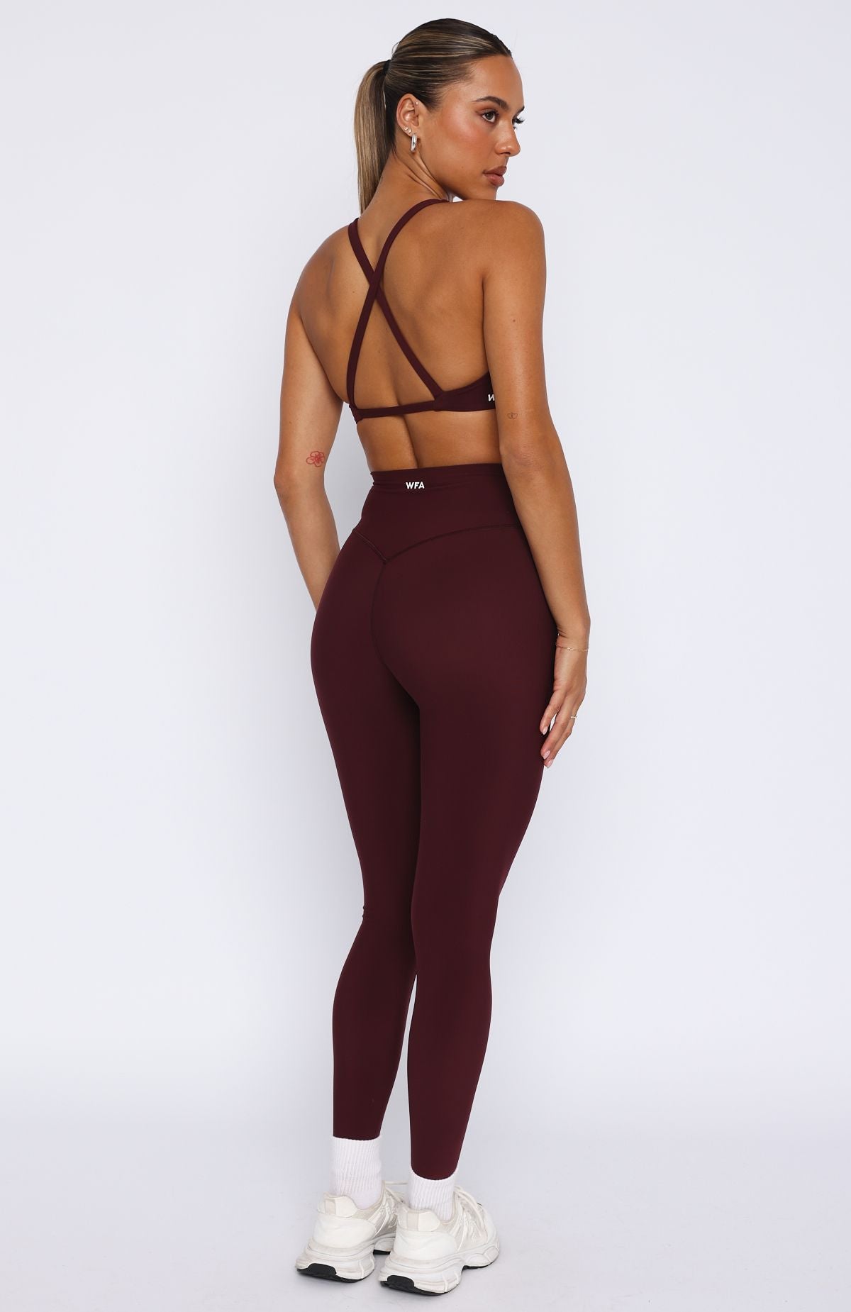 Go Getter High Waisted Leggings Merlot - Image 4