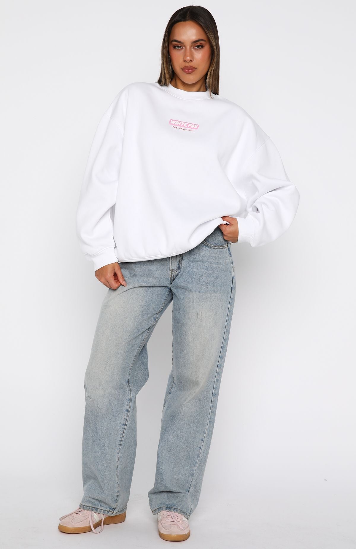 Santa Baby Oversized Sweater White - Image 6