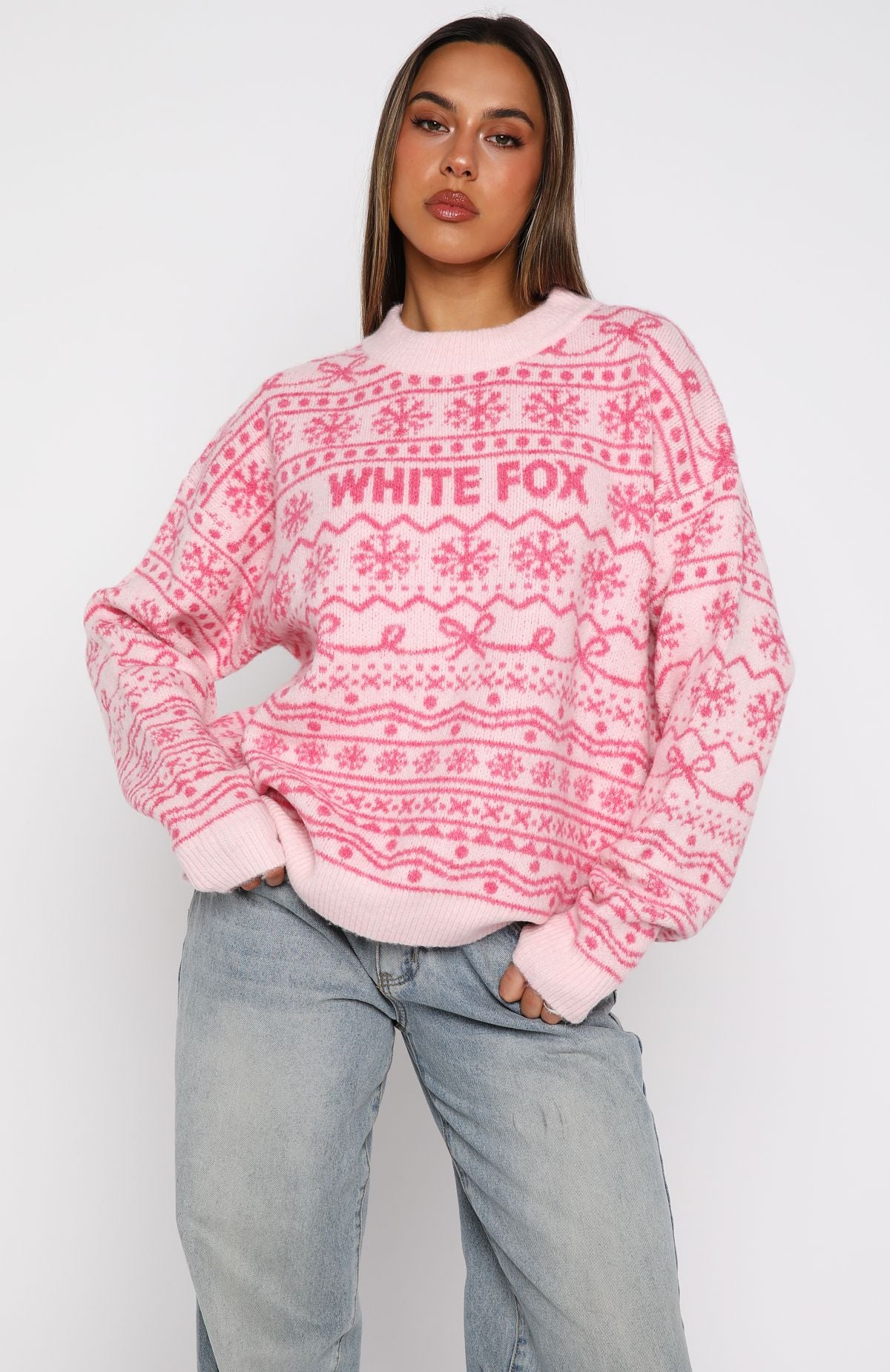 Arctic Fire Knit Sweater Baby Pink - Image 3
