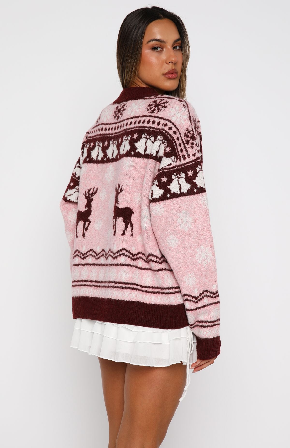 Arctic Fire Knit Sweater Crimson Twist - Image 4