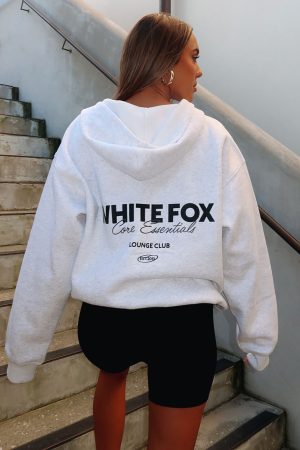 Core Essentials Zip Hoodie Grey Marle