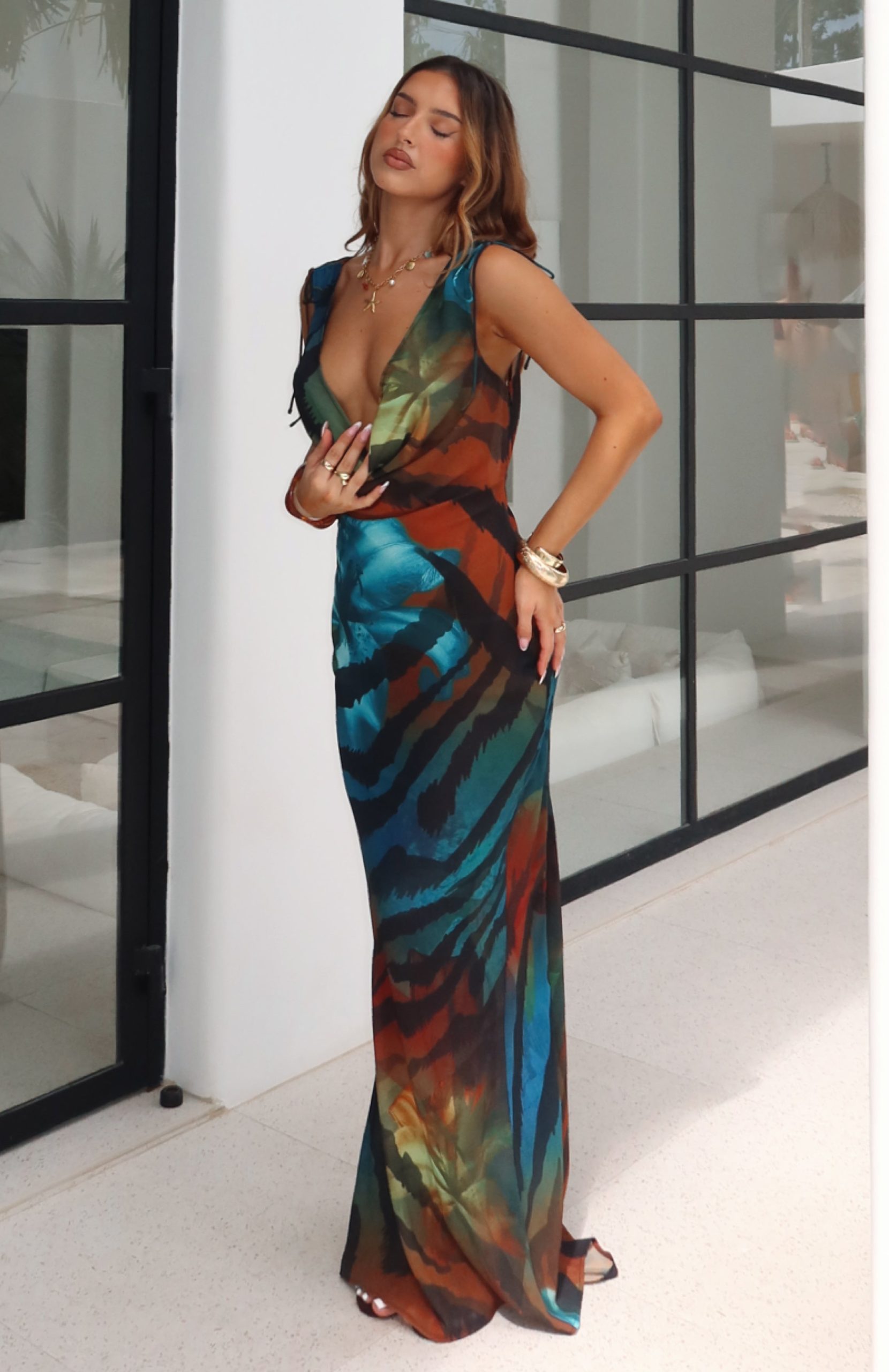 Amore Maxi Dress Teal Mirage - Image 5