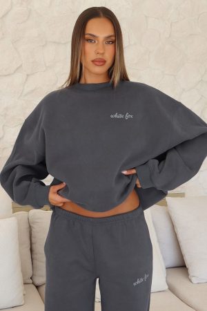 Why Won't You Oversized Drop Shoulder Sweater Volcanic