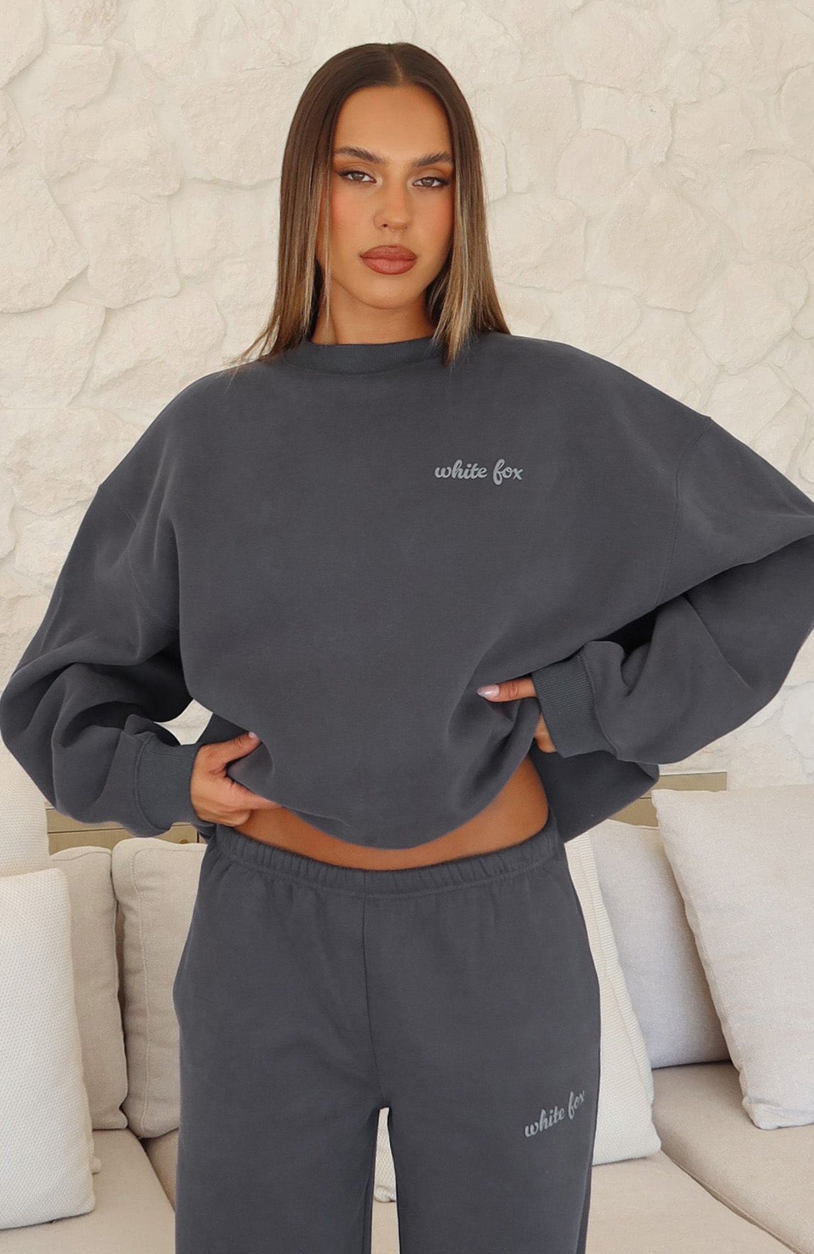 Why Won't You Oversized Drop Shoulder Sweater Volcanic
