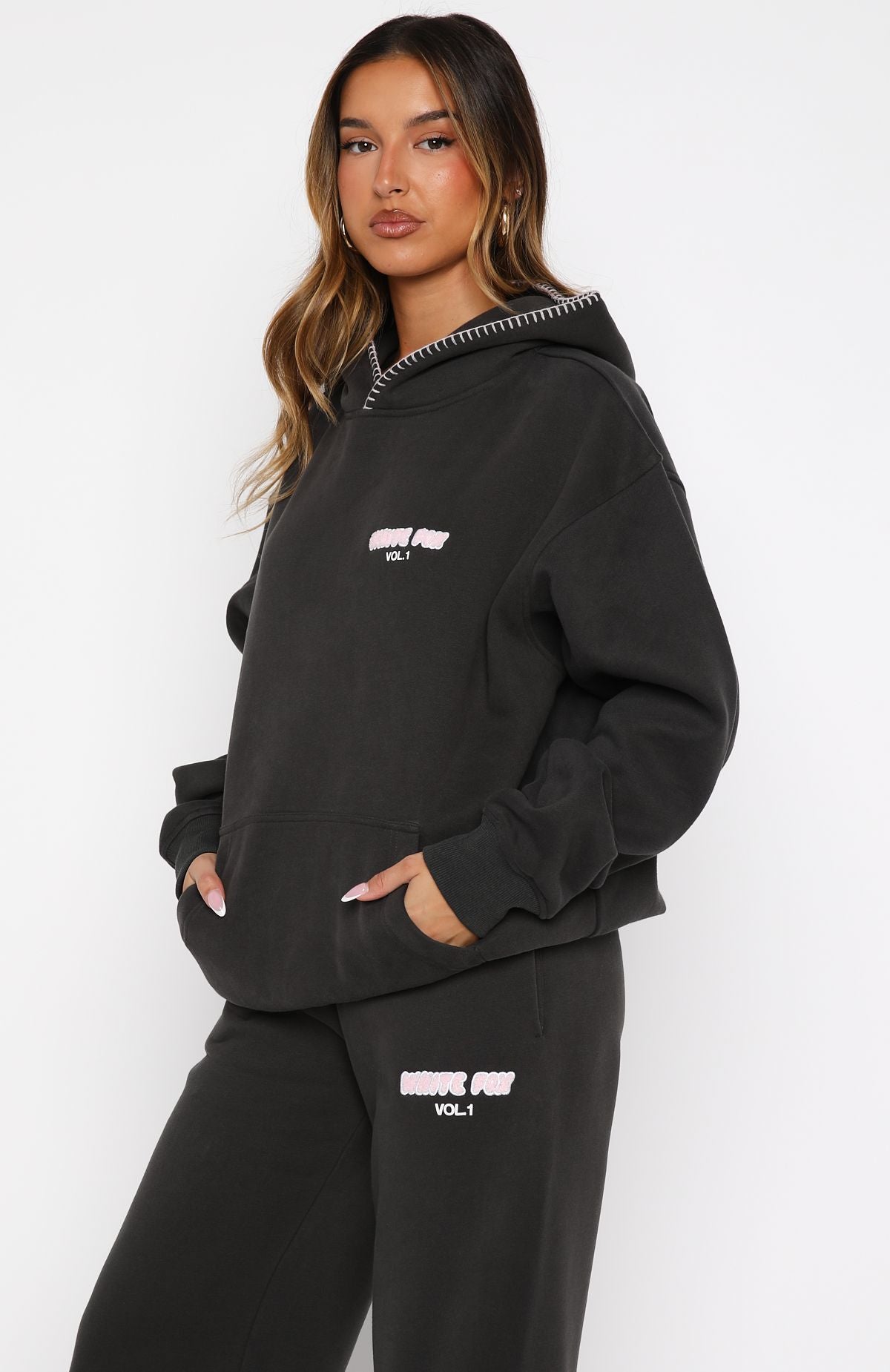Vol. 1 Oversized Hoodie Charcoal - Image 4