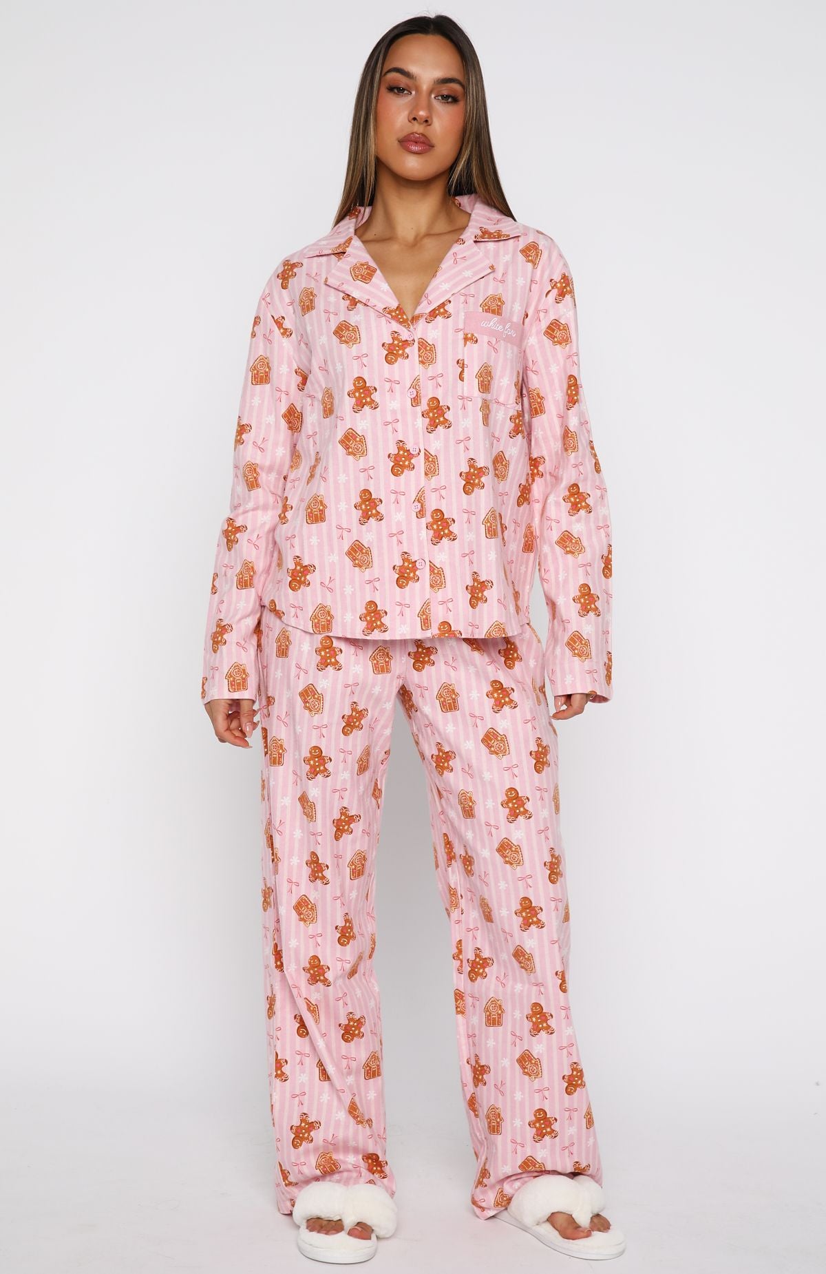 Dreamland Long Sleeve Pyjama Set Gingerbread Twist - Image 3