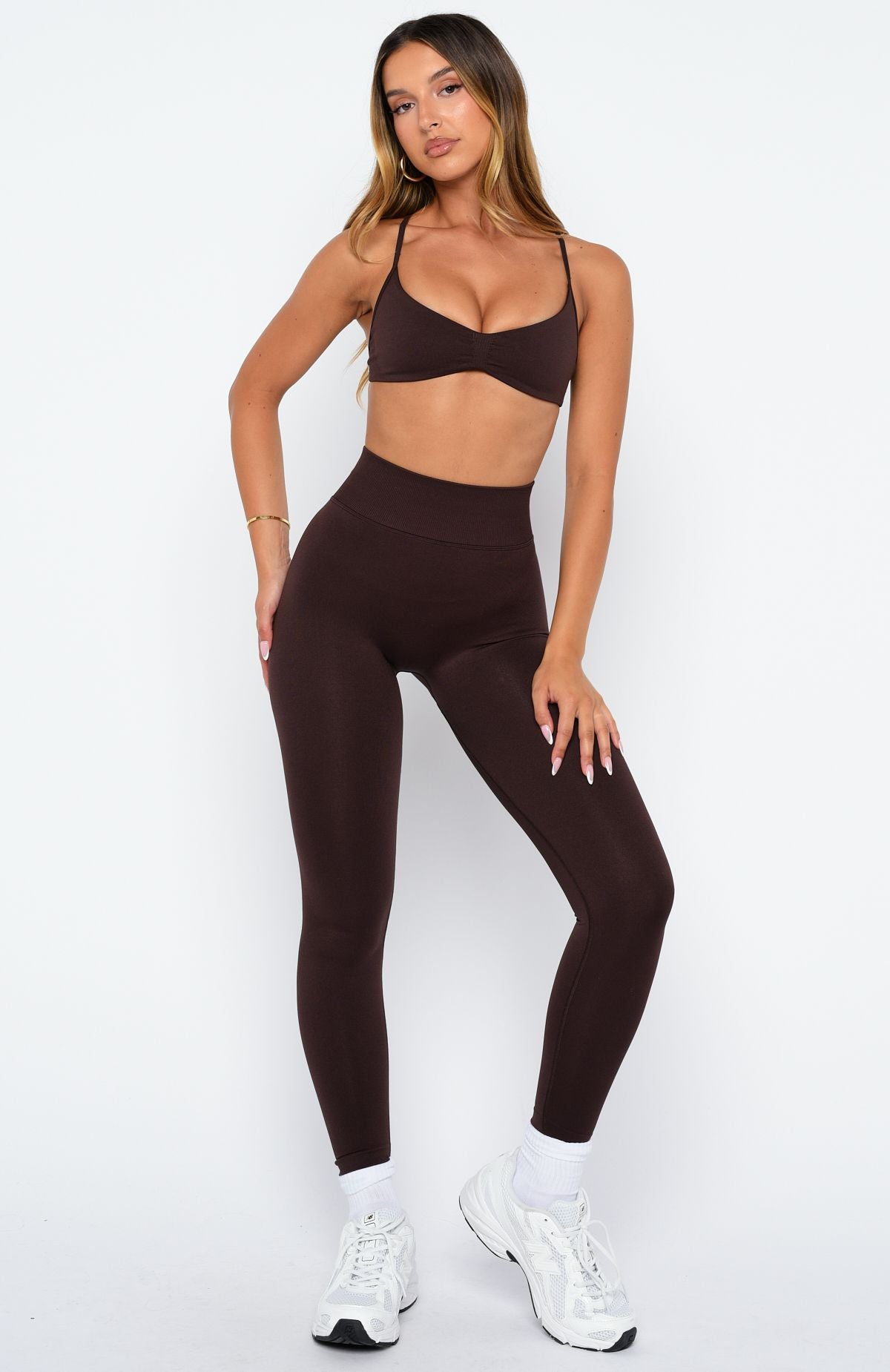 Rush Seamless Sports Bra Dark Chocolate - Image 6