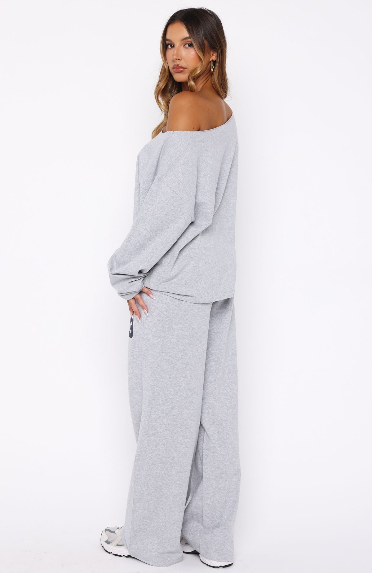 Only One Left Track Pants Grey Marle - Image 4