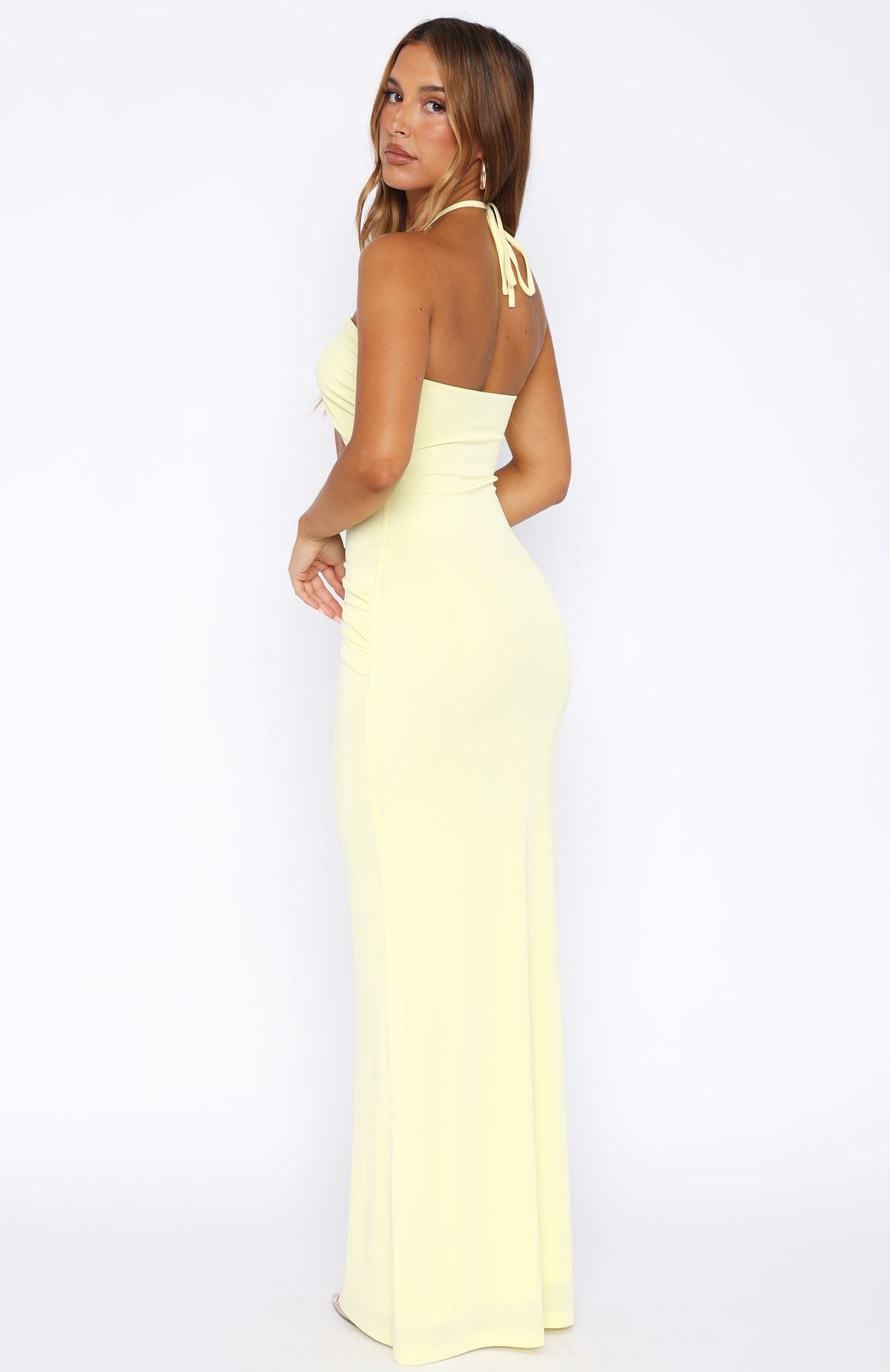 Don't Take Too Long Maxi Dress Lemon - Image 4